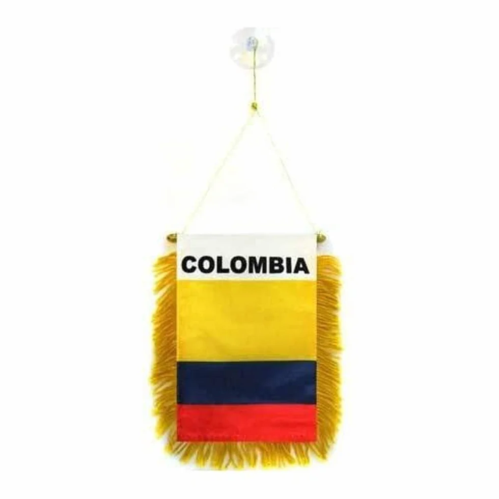Fanion Colombie pour la Voiture, 15cm x 10cm