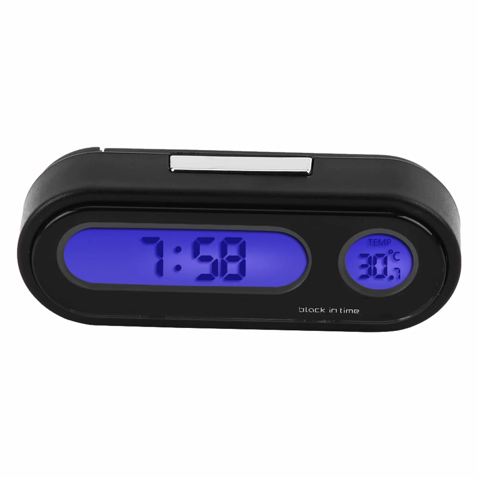 Wnętrze pojazdu samochodowego Mini elektroniczny zegar LED cyfrowy termometr woltomierz 2 w 1 modny wykwintny design wielofunkcyjny samochód biuro