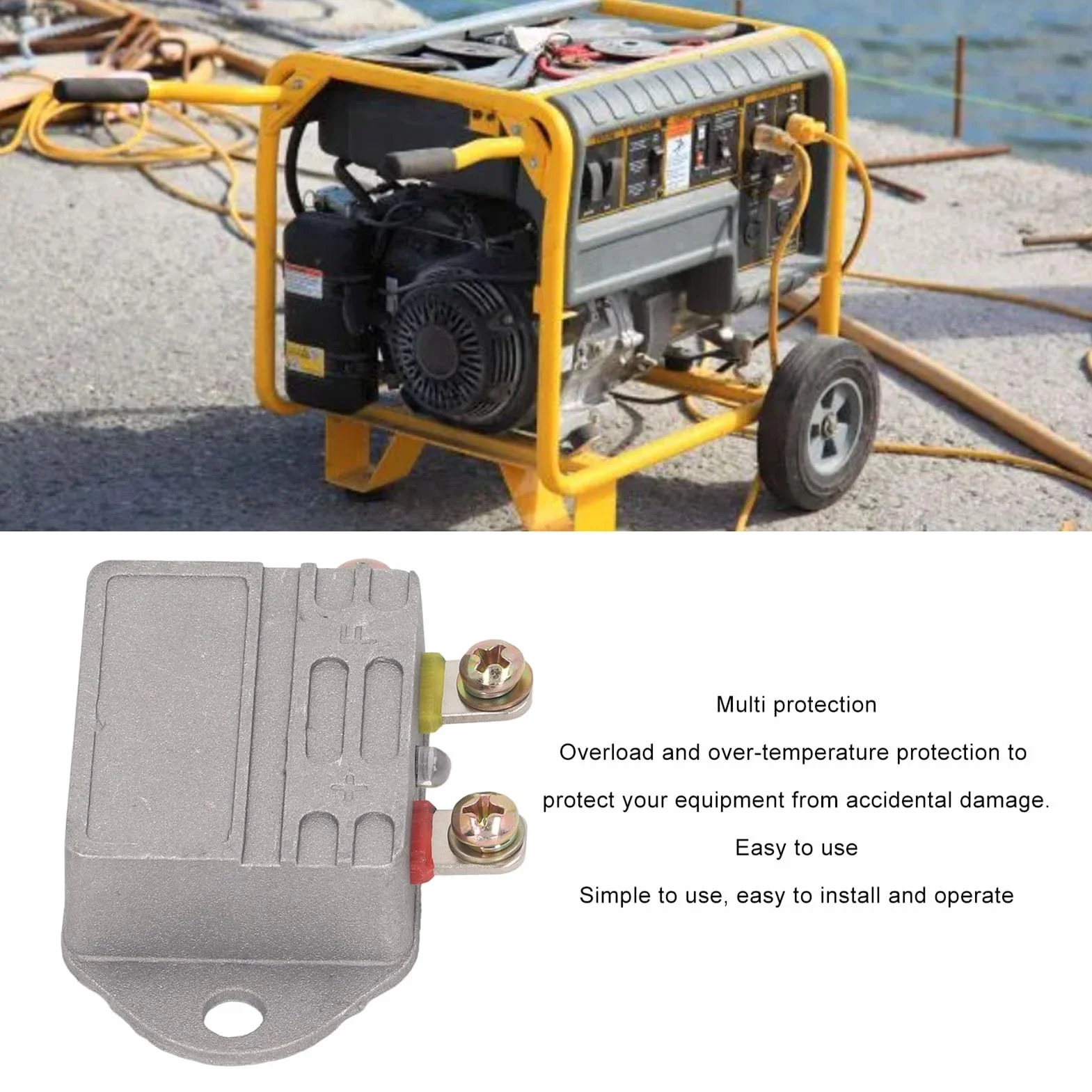 JFT249F Generator Elektroniczny Regulator Automatyczny Regulator Napięcia ze Stopu Aluminium do ładowarki Generatora (24V)