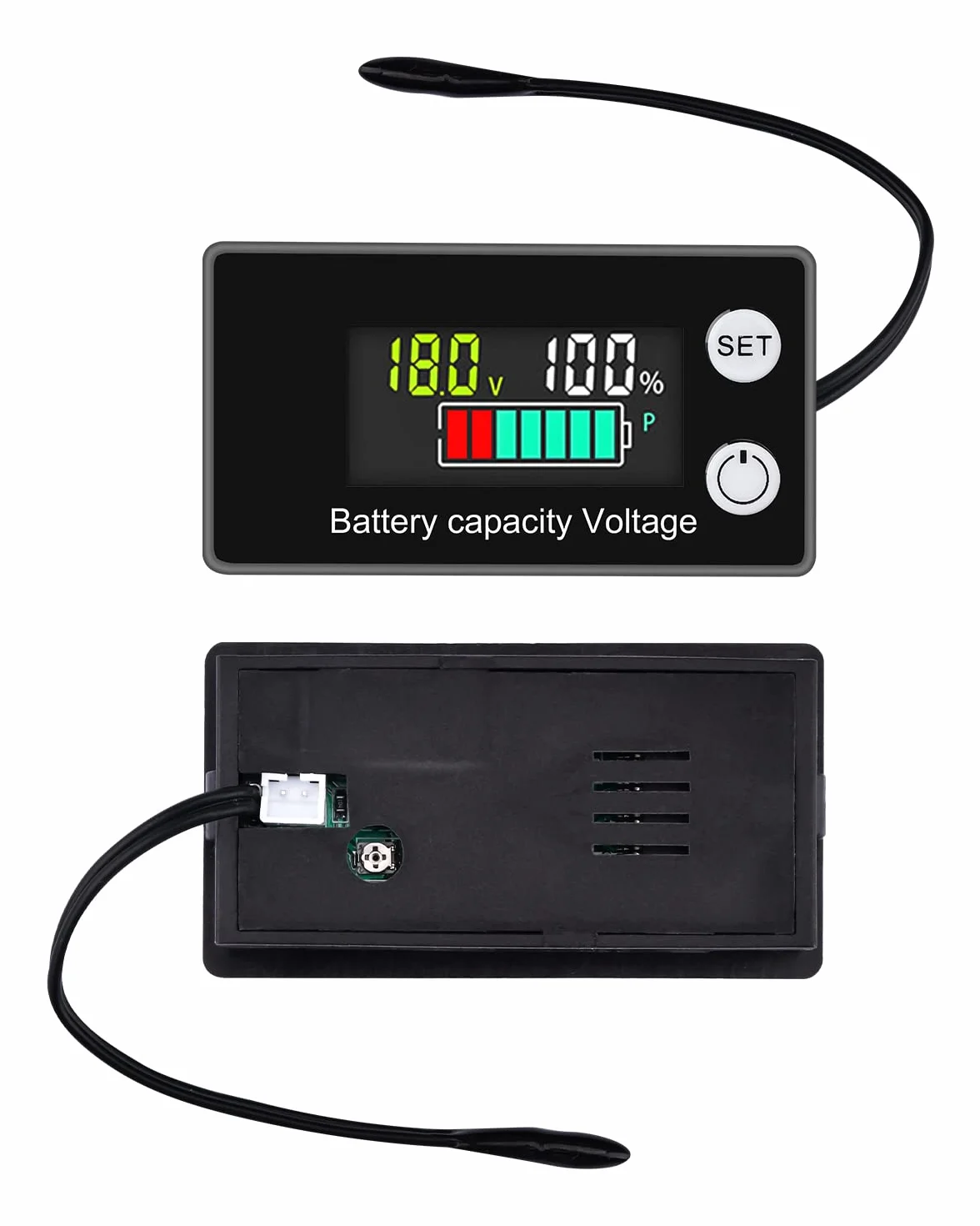 Alarm temperatury 12V 24V 36V 48V 72V 84V 84V 8-100V Cyfrowy miernik napięcia zasilania LCD