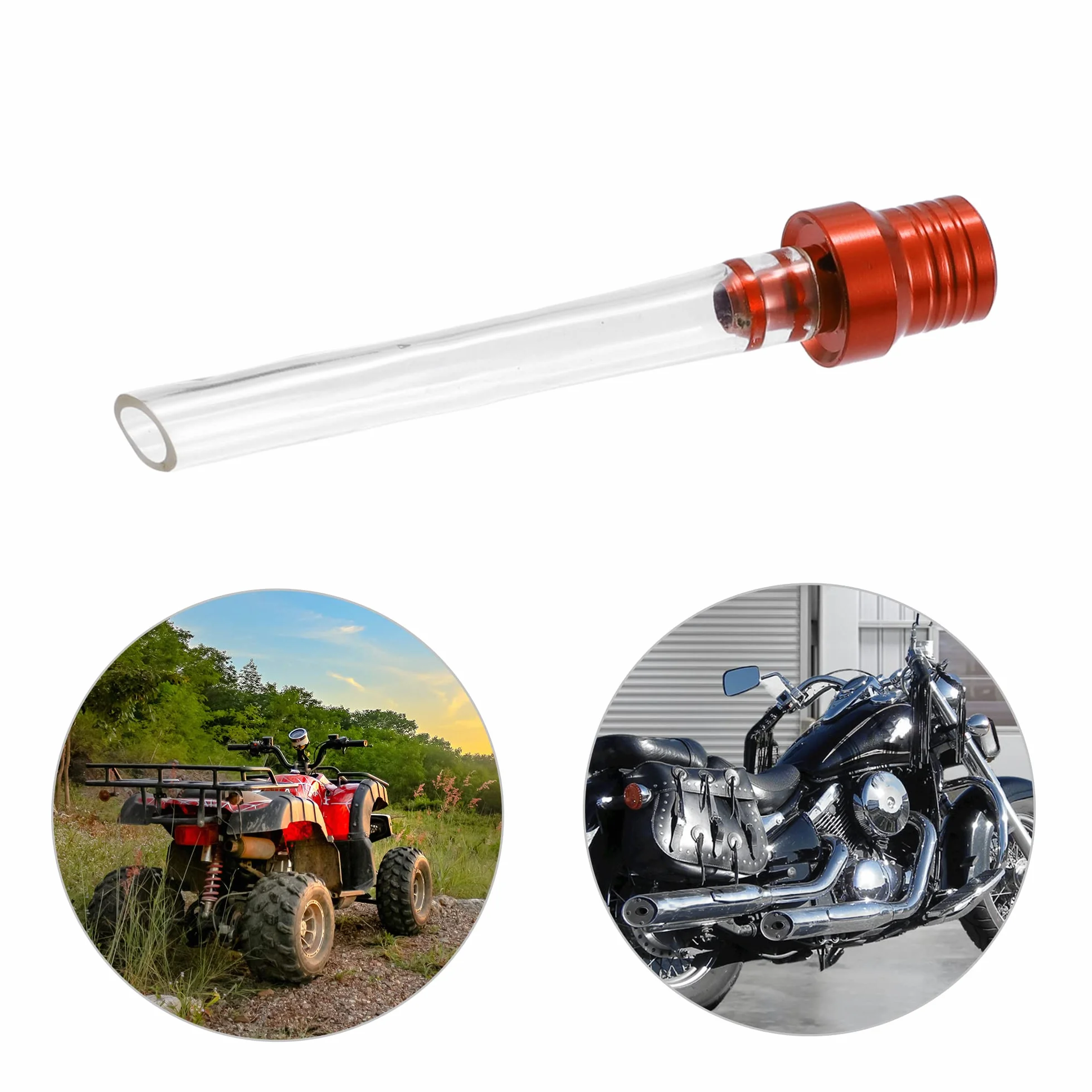 X AUTOHAUX 2 szt. Motocykl Czapka Zbiornika Gazu Paliwa Pokrywa dla ATV Pomarańczowy