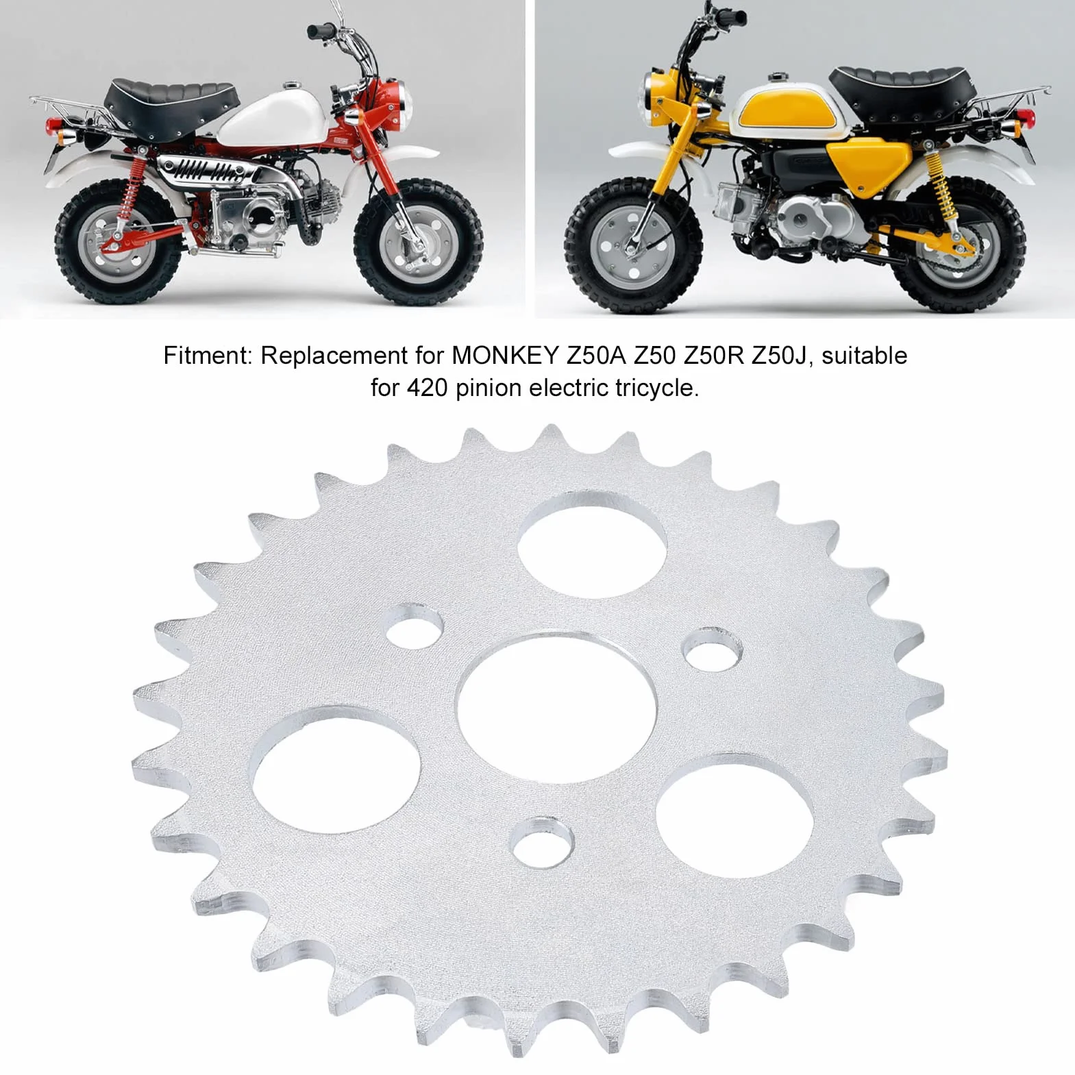 29 Zębów Tylna Zębatka, 122mm Tylna Zębatka 420 łańcuch 29T Wymiana Stopu Stali dla Małpy Z50A Z50 Z50R Z50J