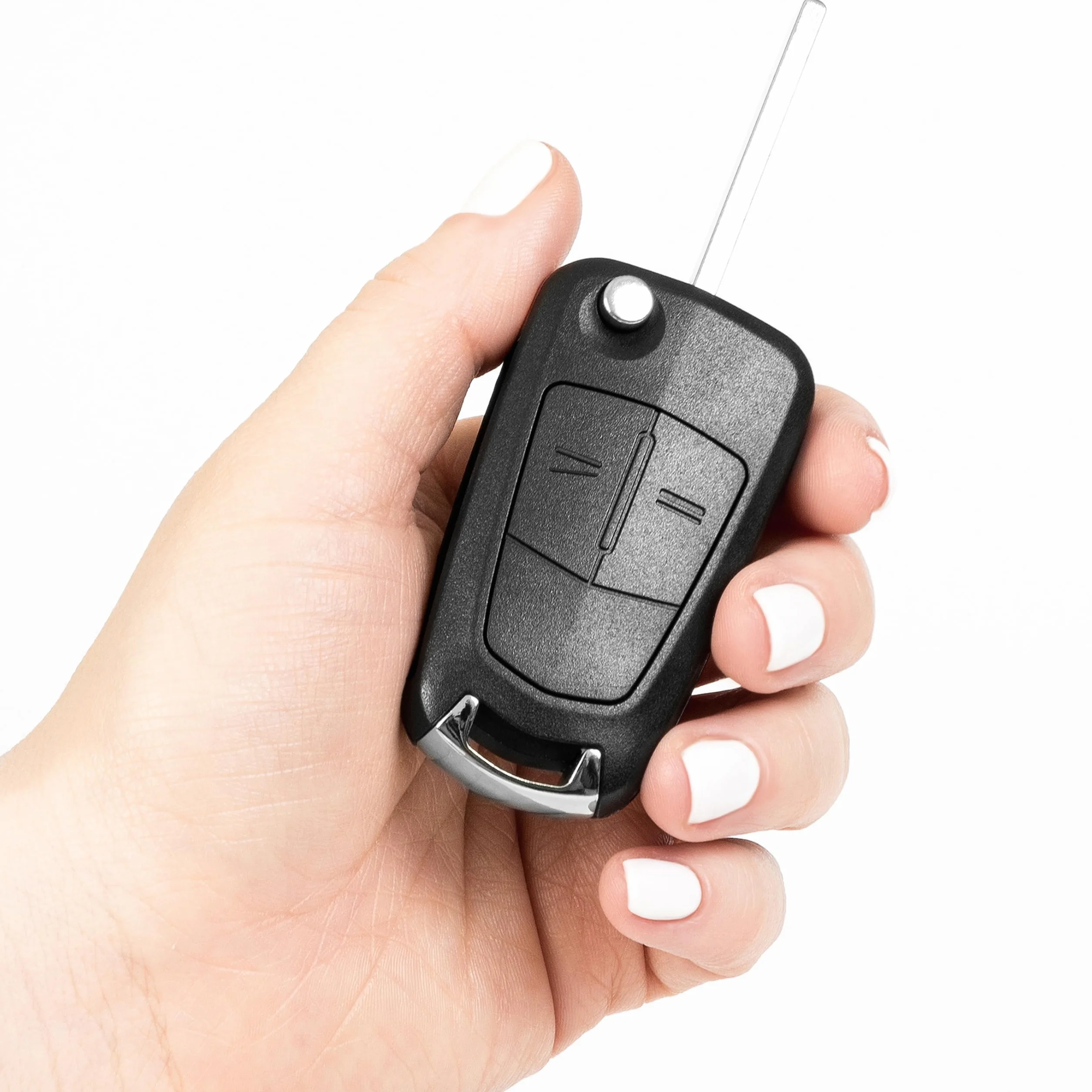 FINTERRY Obudowa Kluczyka Samochodowego do Opel – Etui 2 Przyciski z Mechanizmem Składanym do Opel Corsa D Astra H Vectra C Tigra B Zafira B Signum Combo Meriva A Antara – Obudowa Zamienna