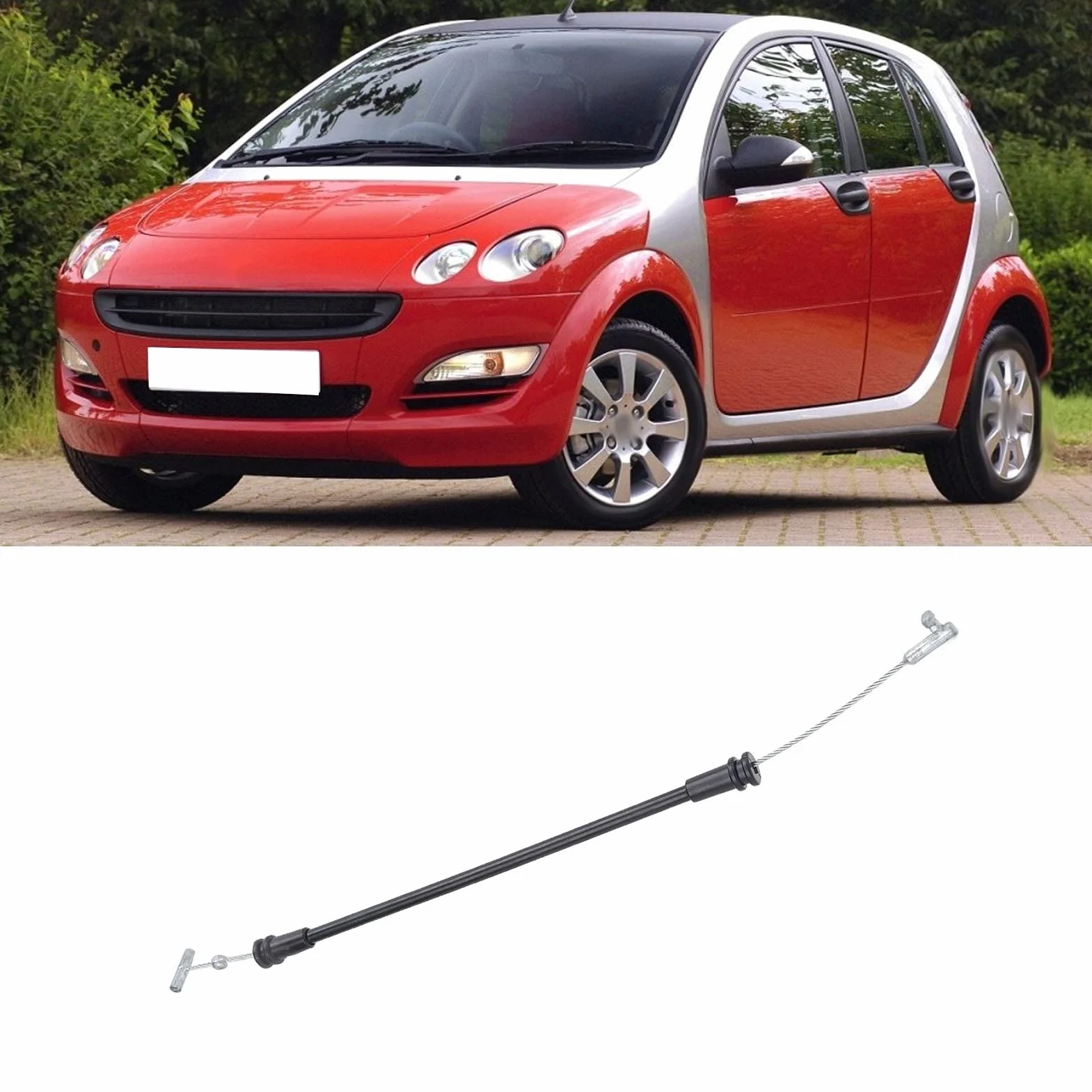 Klamka do Drzwi Samochodowych Kabel Zatrzask Stalowy Drut Zamiennik Smart Forfour 1. Generacji 2004-2006