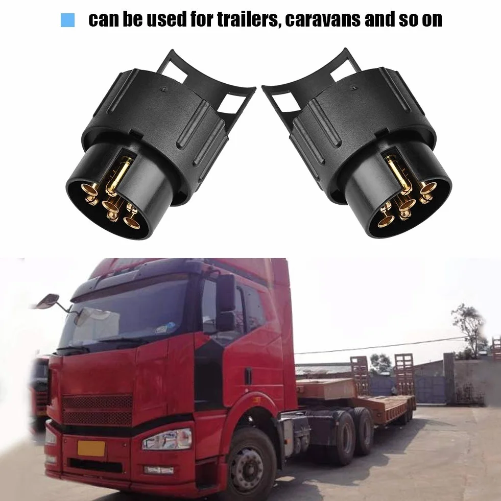 Trailer Plug adapter, 12 V 7 pinów do 13 pinów N & S Trailer Socket Adapter wtyczka konwerter przyłącze do przyczepy kempingowej