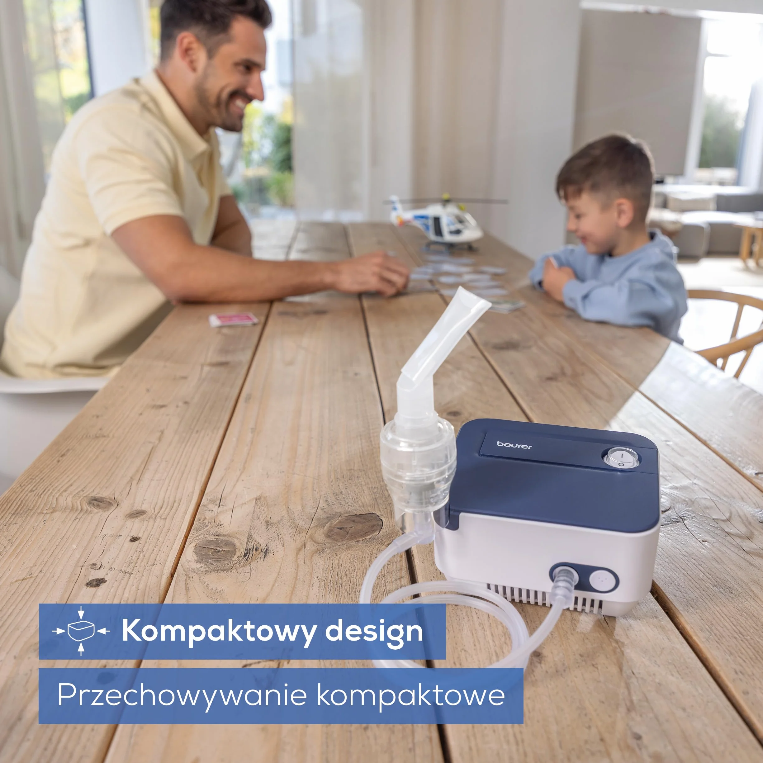 Beurer IH 16 Inhalator Kompaktowy Sprężonego Powietrza do Leczenia Dróg Oddechowych dla Dorosłych i Dzieci