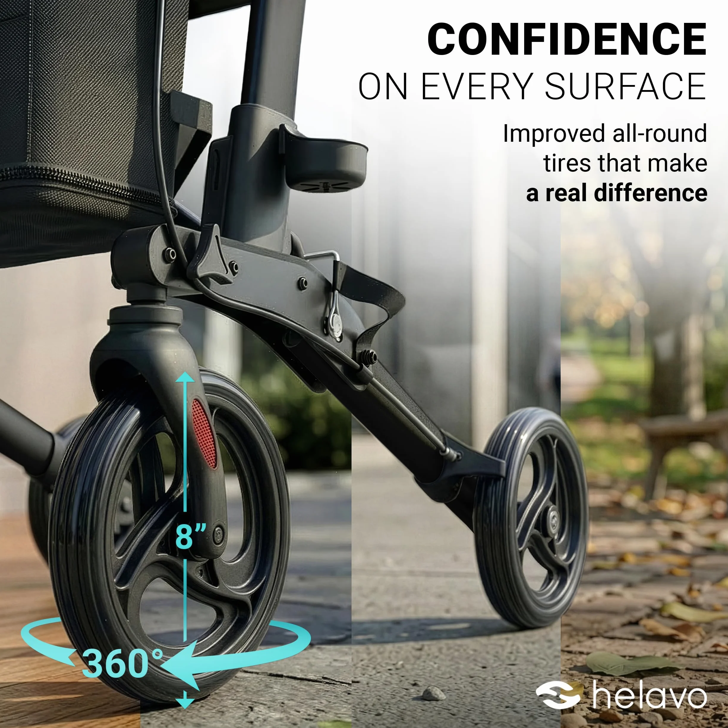 Helavo składany rollator premium - Lekkie aluminium