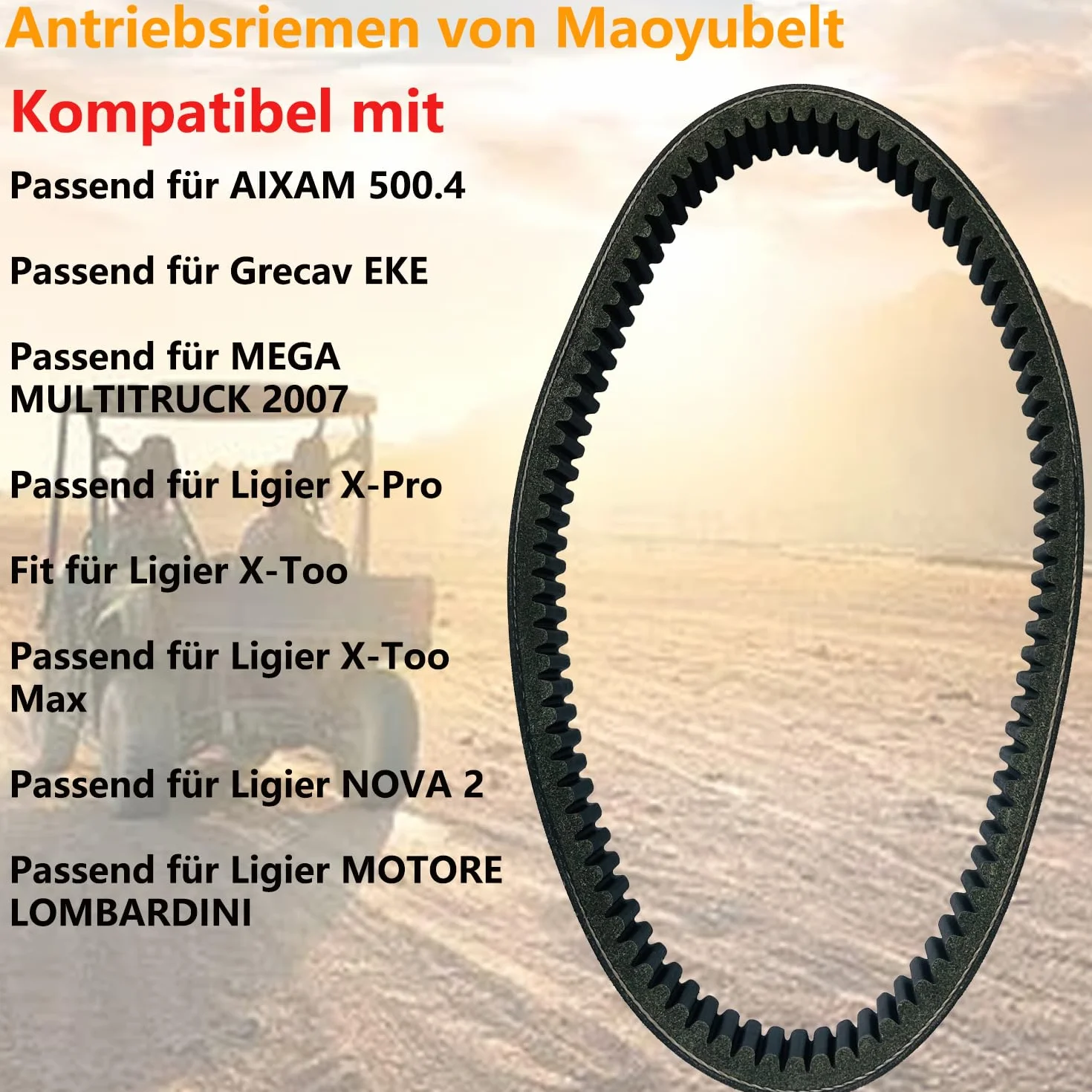 Pasek napędowy B3211AA1096 pasuje do Grecav EKE, Mega Multitruck, Ligier XPro, XToo, Nova