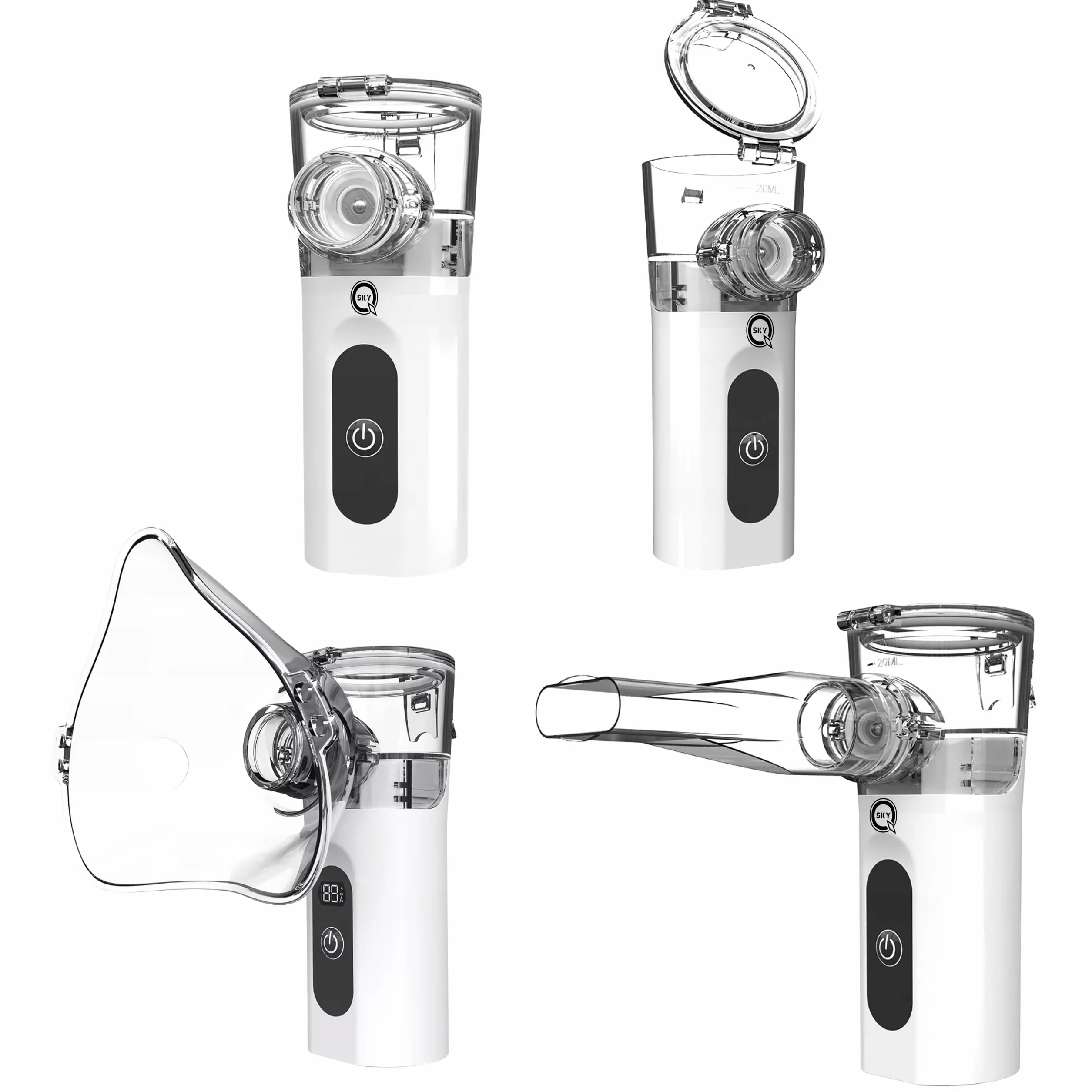 Inhalator Nebulizator Przenośny Cichy Akumulator QSKY dla Dzieci i Dorosłych