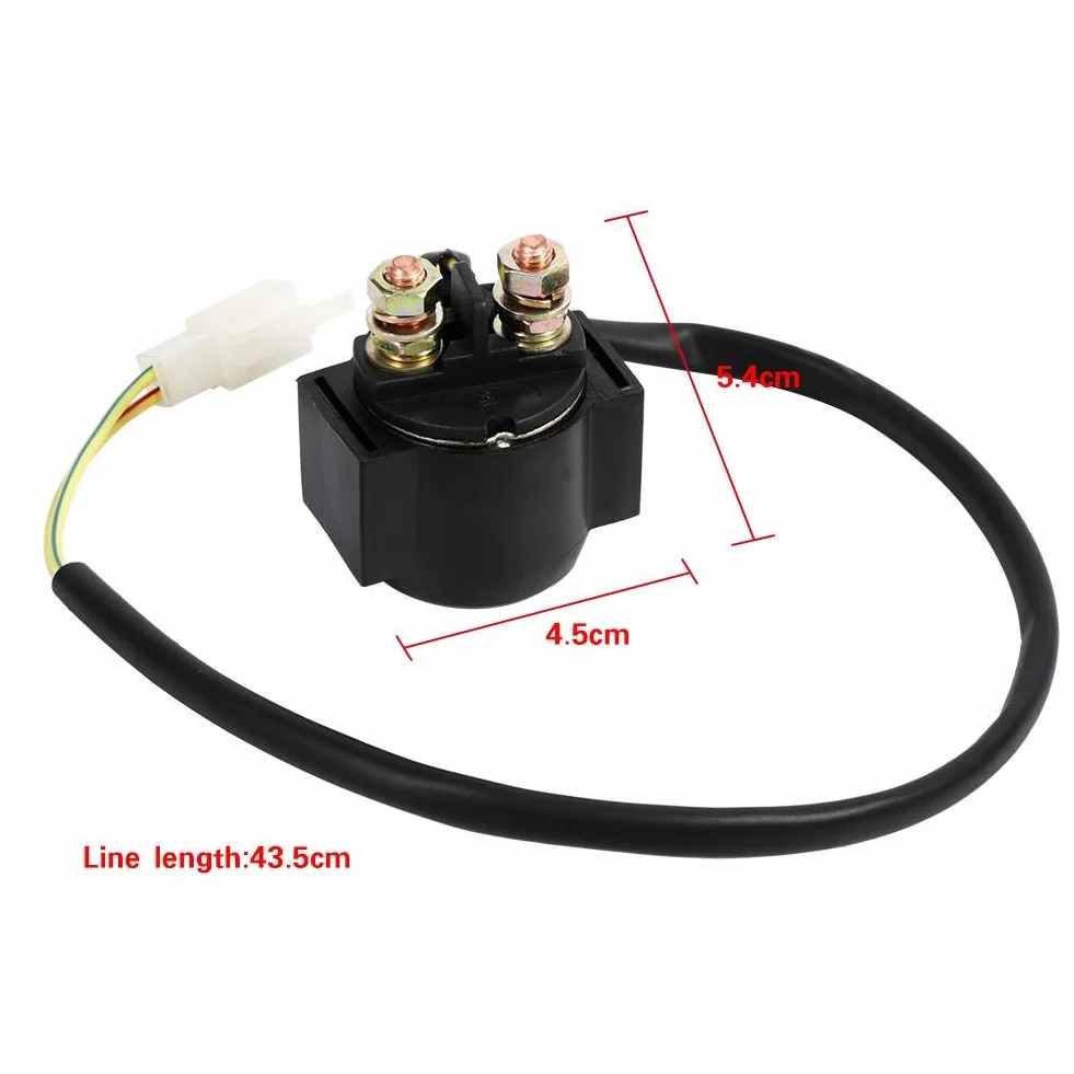 Przekaźnik rozrusznika,125cc solenoid-KIMISS 12 V przekaźnik elektromagnetyczny rozrusznika silnika przekaźnik rozrusznika elektromagnetyczny dla chińskiego skutera ATV 50cc 125cc 150cc 250cc