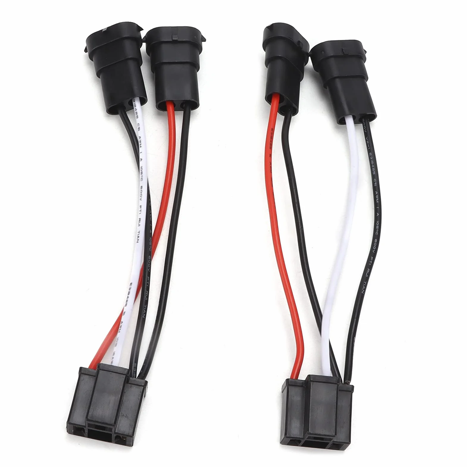 Adapter H4 9003 do H11, Fydun 2 Szt. 12V-24V H4 9003 Męski na H11 żeński Adapter do Wiązki Przewodów Wiązka Przewodów Reflektorów