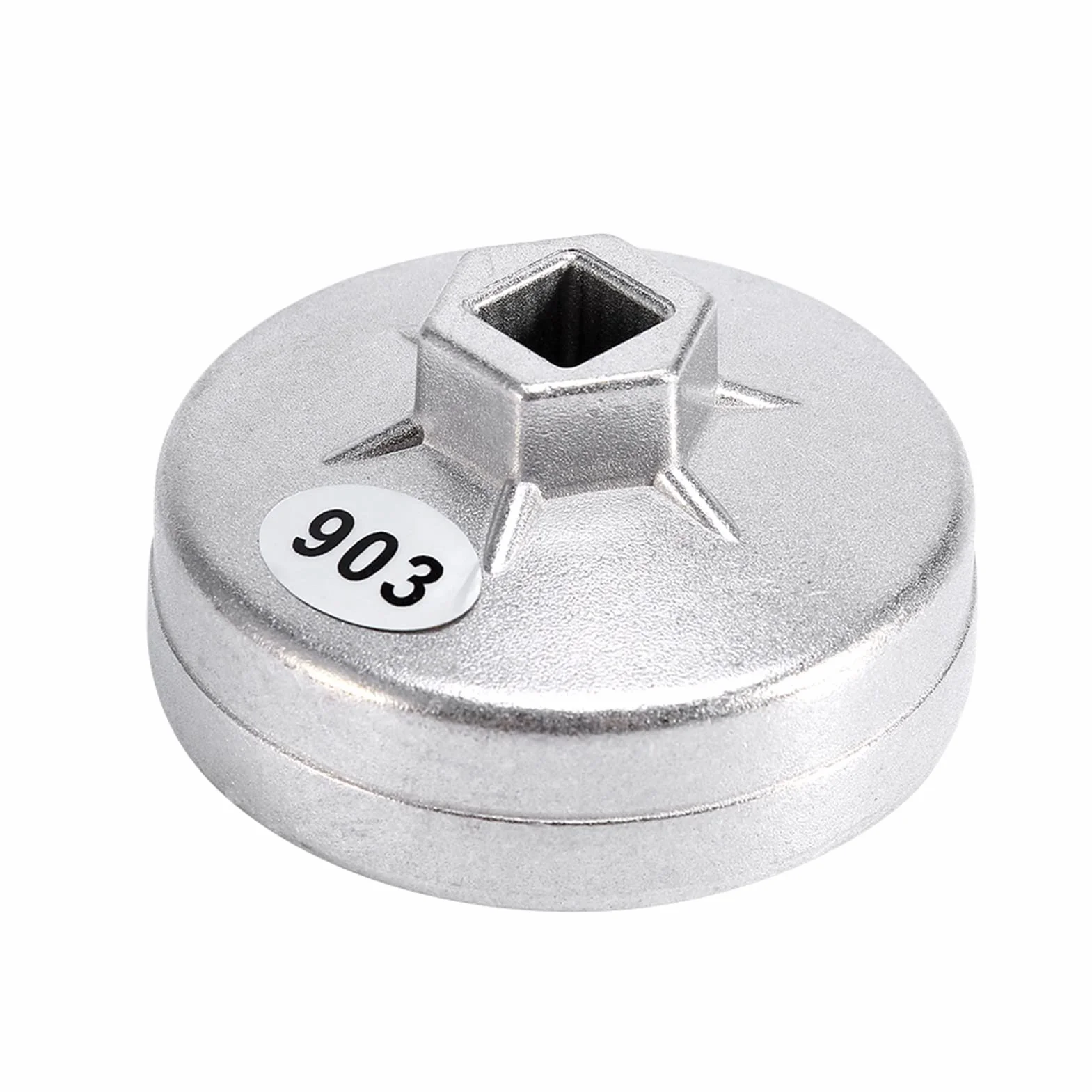 Tbest 74mm 14-ostrzowy Aluminiowy Klucz do Filtra Narzędzie do Usuwania Nasadek Premium Trwałe Akcesoria do Naprawy Samochodów do Pojazdów Kolor Srebrny 1 Sztuka