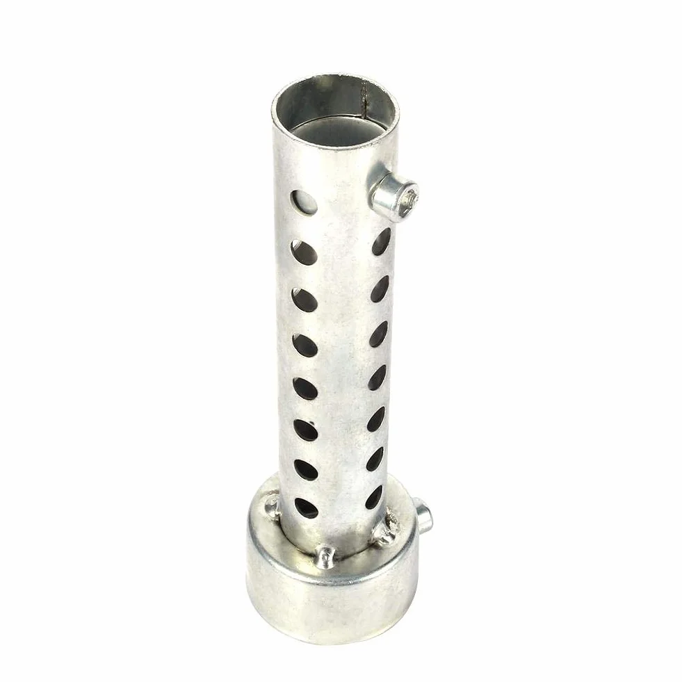 Qiilu Tłumik motocyklowy, uniwersalna rura wydechowa motocykla, wkładka tłumika deflektora DB Killer, pasuje do rury wydechowej 35 mm / 42 mm / 45 mm srebrny (42 mm)