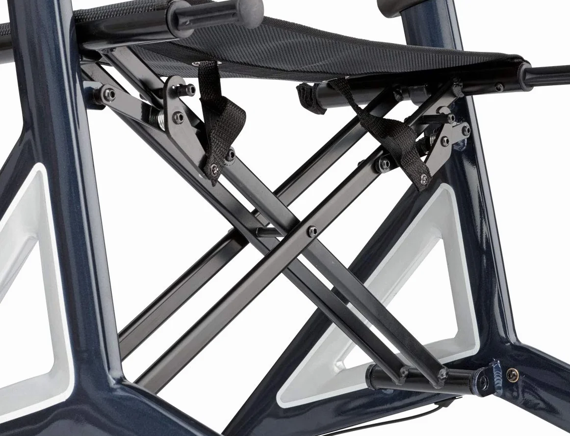 Bischoff & Bischoff Alevo aluminiowy chodzik składany SH 58,5 cm rollator z siedziskiem niebieski