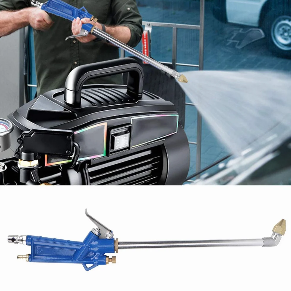 40Cm Car Water Cleaning Gun, Engine Cleaning Gun Solvent Air Sprayer Engine Cleaning Gun Engine Oil Cleaner Pneumatic Tool With 1.2M Hose