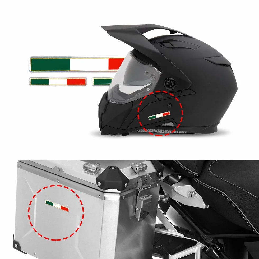 4R Quattroerre.it 32108 naklejka 3D z flagą Włoch, naklejka HQ, 3 sztuki
