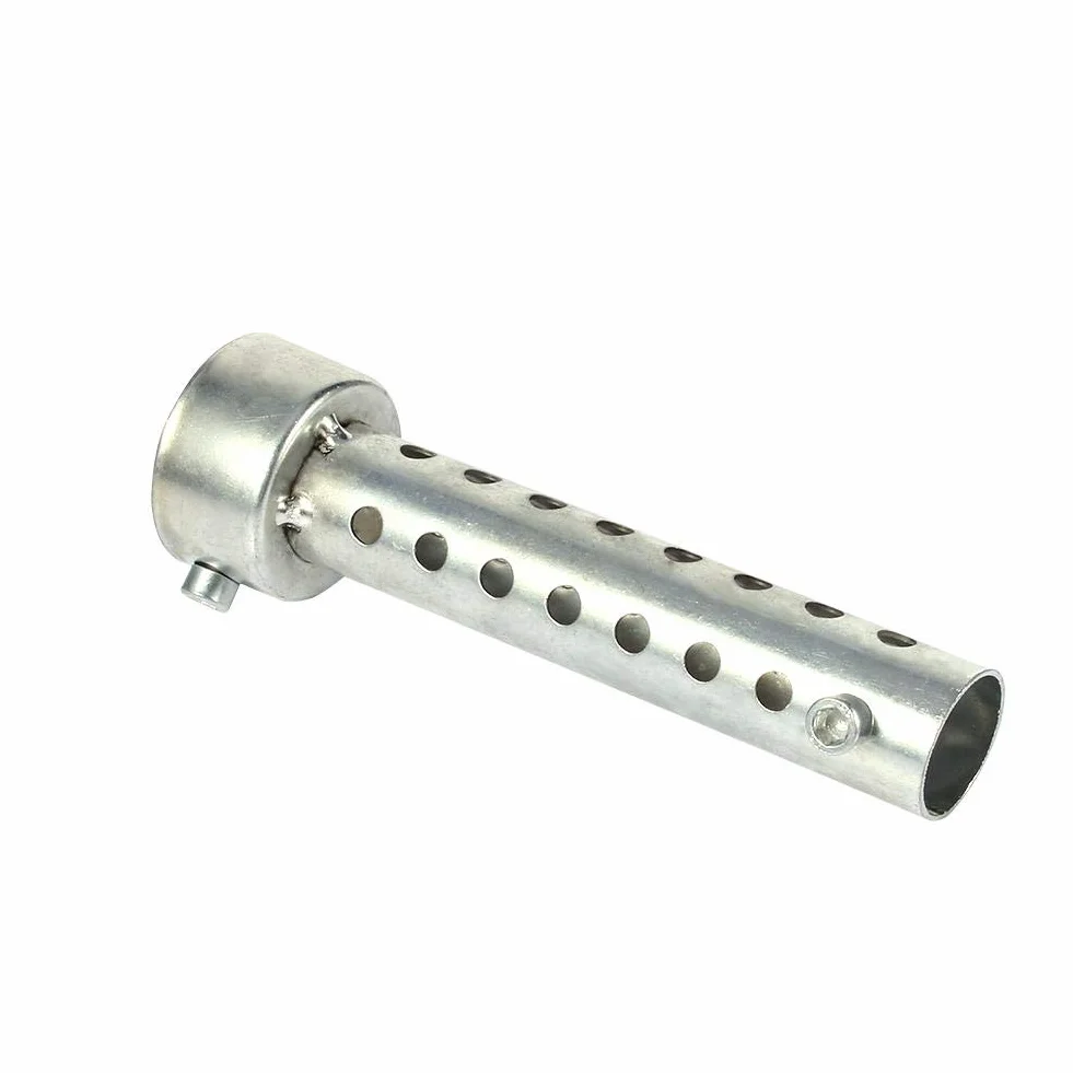 Qiilu Tłumik motocyklowy, uniwersalna rura wydechowa motocykla, wkładka tłumika deflektora DB Killer, pasuje do rury wydechowej 35 mm / 42 mm / 45 mm srebrny (42 mm)