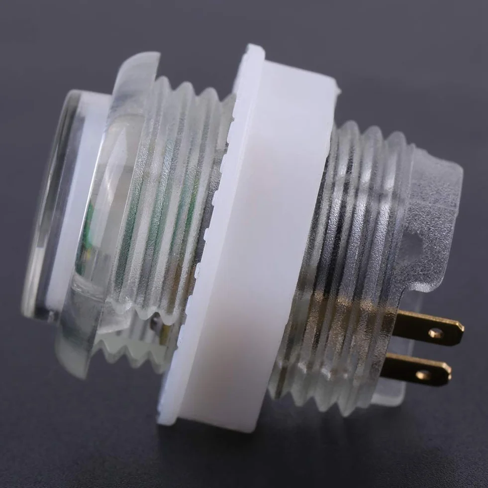 5 Sztuk 5V 24mm Przycisk Jumbo z Mikroprzełącznikiem LED Podświetlany Samoresetujący Przełącznik Wciskany