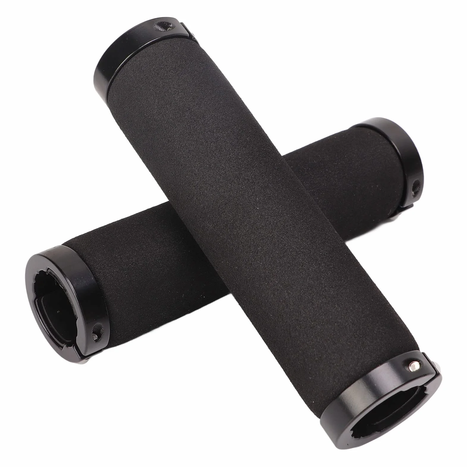 Uchwyty Rowerowe, Aluminiowa Podwójna Blokada Antypoślizgowa Amortyzacja Uchwyty Kierownicy Rowerowej Ergonomiczny Wygodny Uchwyt Rowerowy Gąbka Uchwyty do BMX, Mountain, MTB,