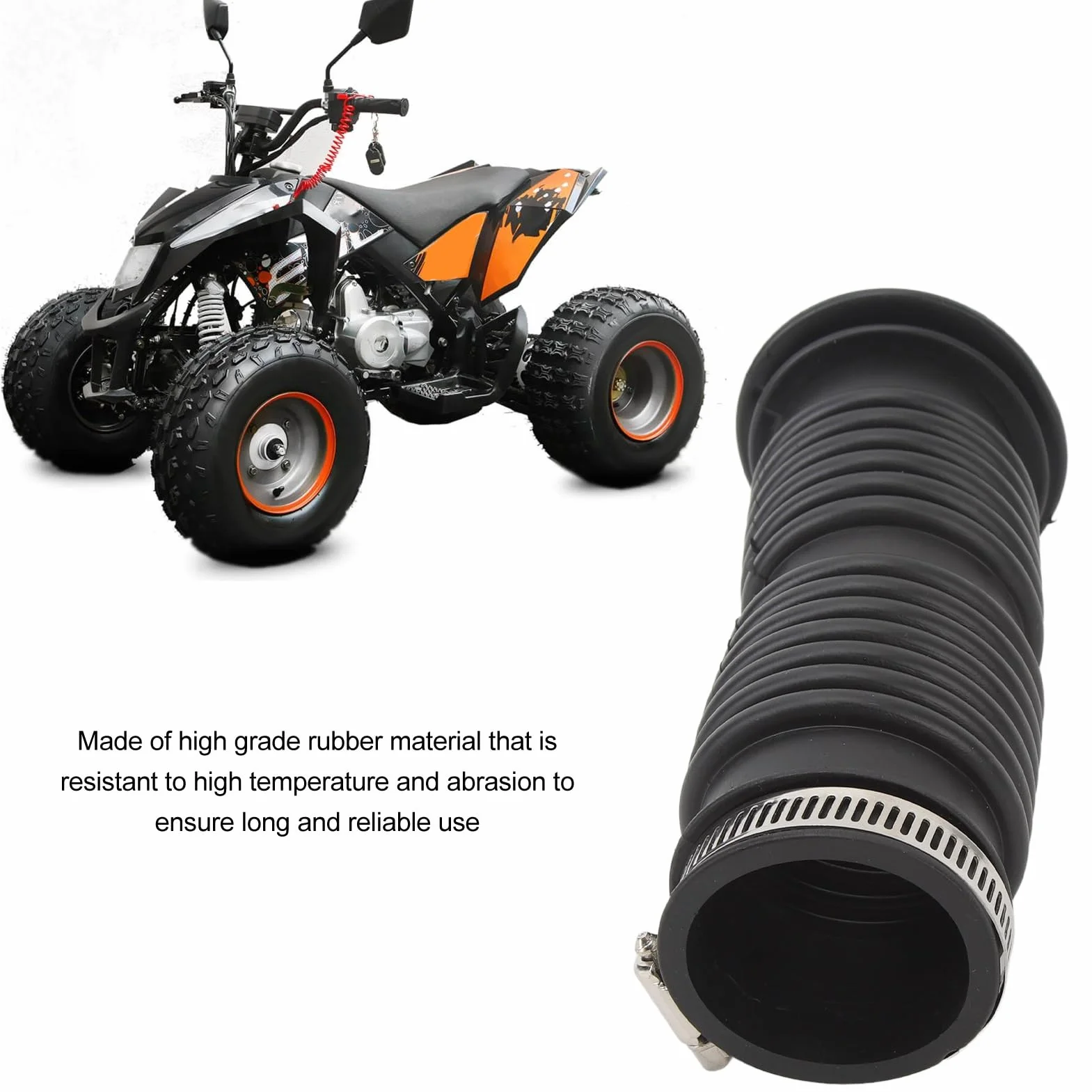 Filtr powietrza rura wlotowa żaroodporna rura czyszcząca filtr powietrza do GY6 ATV Go Kart skuter motorower Quad Air Filter wąż czyszczący rura