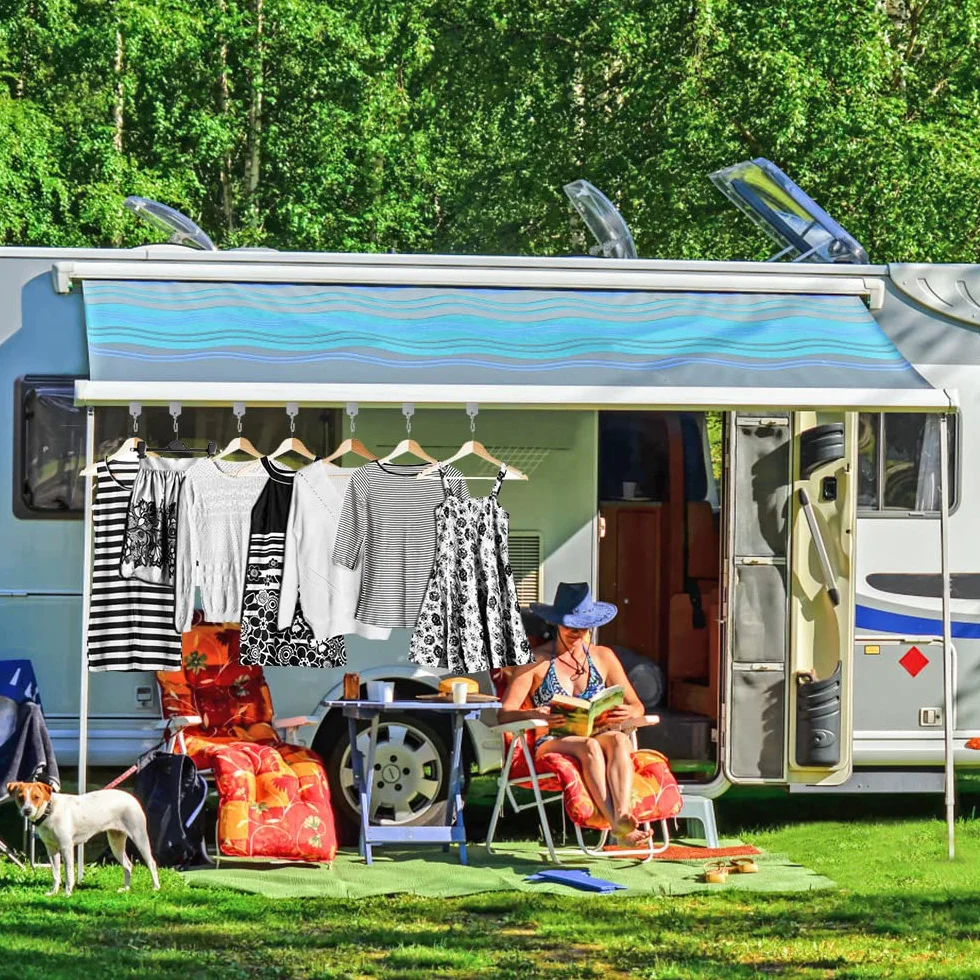 URAQT Markiza S Haczyki, 17 Sztuk Haki do Markiza RV, Haczyki do Markiza Kempingowych na RV, Przyczepę Kempingową, Kemping, Ogród