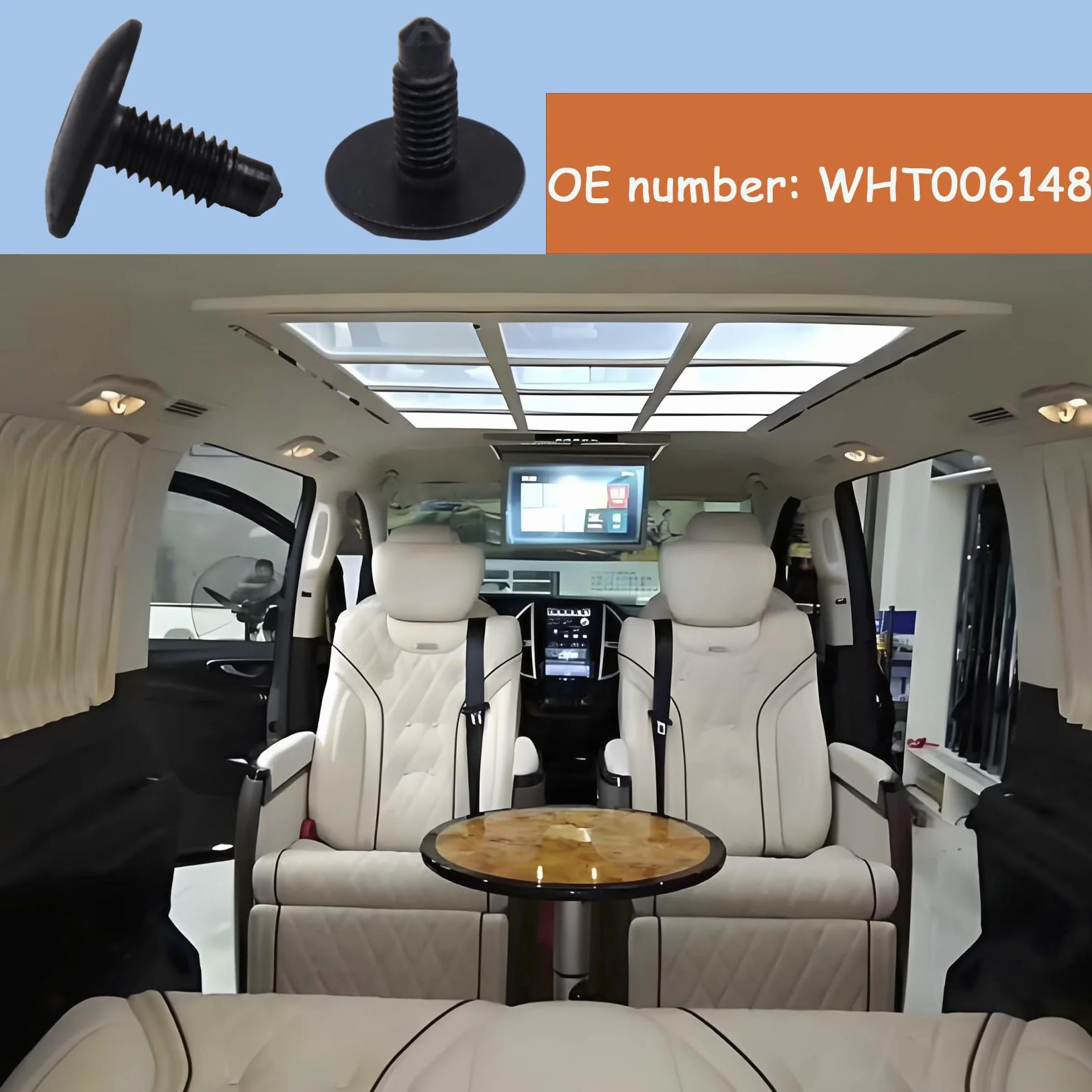 8 sztuk schematów do pokrycia dachowego WHT006148 kompatybilne z VW Transporter MK5 MK6 (2003-2020) A4 S4 A5 S5 Q5 R8 RS5 RS4 (M6 x 15 mm) śruby metalowe
