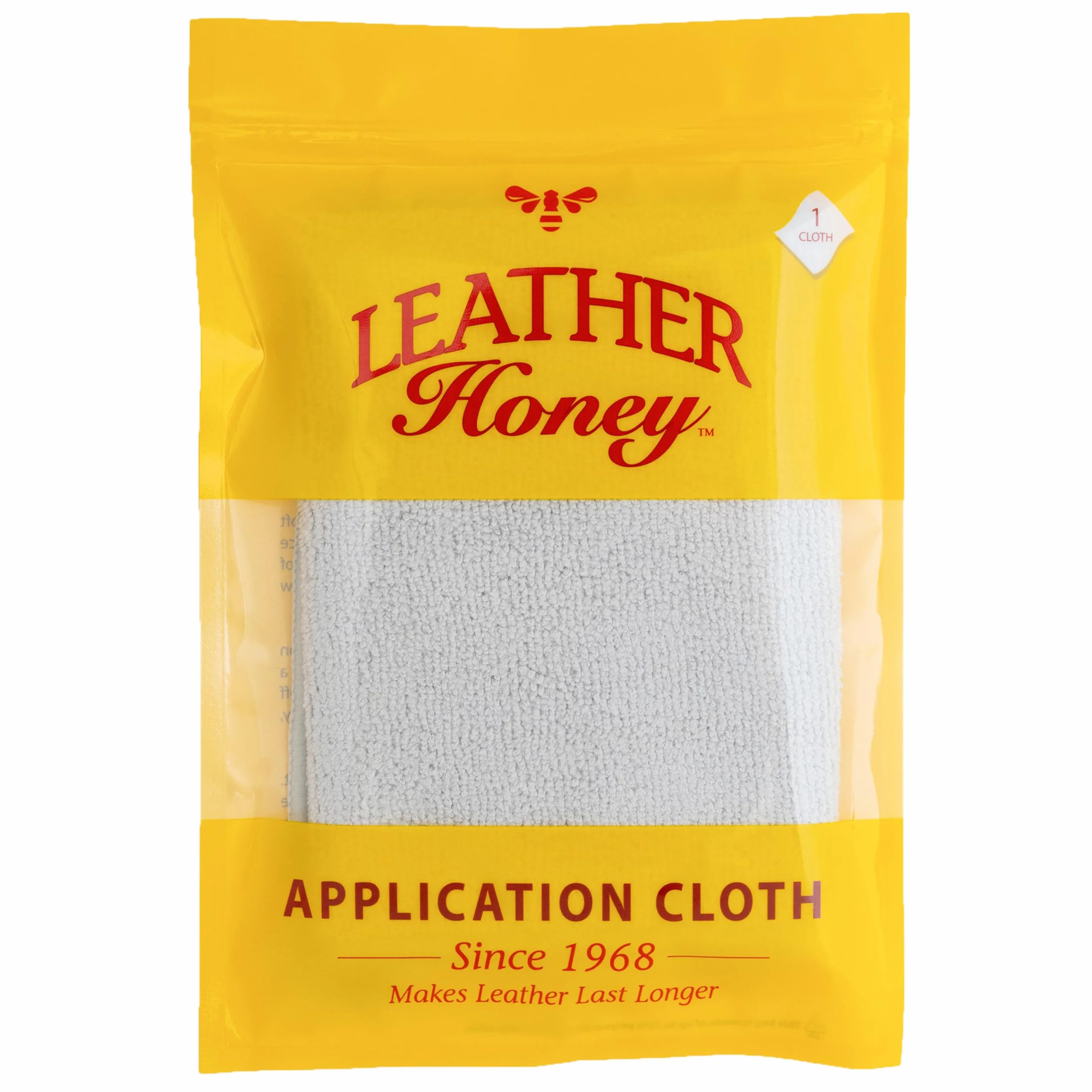 Leather Honey Niestrzępiąca się Ściereczka do Aplikacji Odżywki do Skóry, Ściereczka z Mikrofibry do użycia z Odżywką i Środkiem do Czyszczenia skóry, Produkty do Pielęgnacji Skóry Premium od 1968