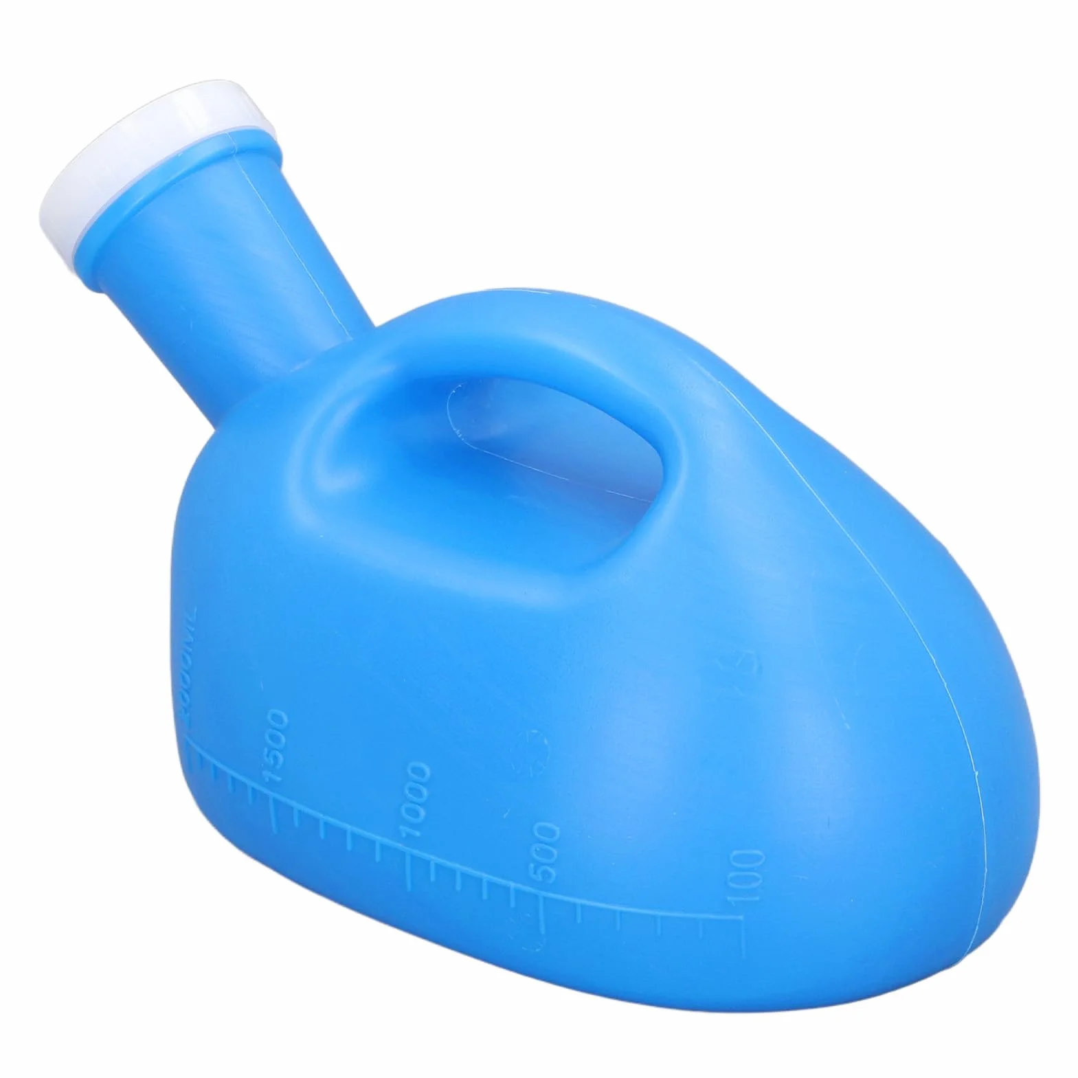 Męska Butelka na Mocz 2000 Ml z Dużym Otworem, Mocna Plastikowa z Długim Wężem, do Szpitala Podróży (BLUE)