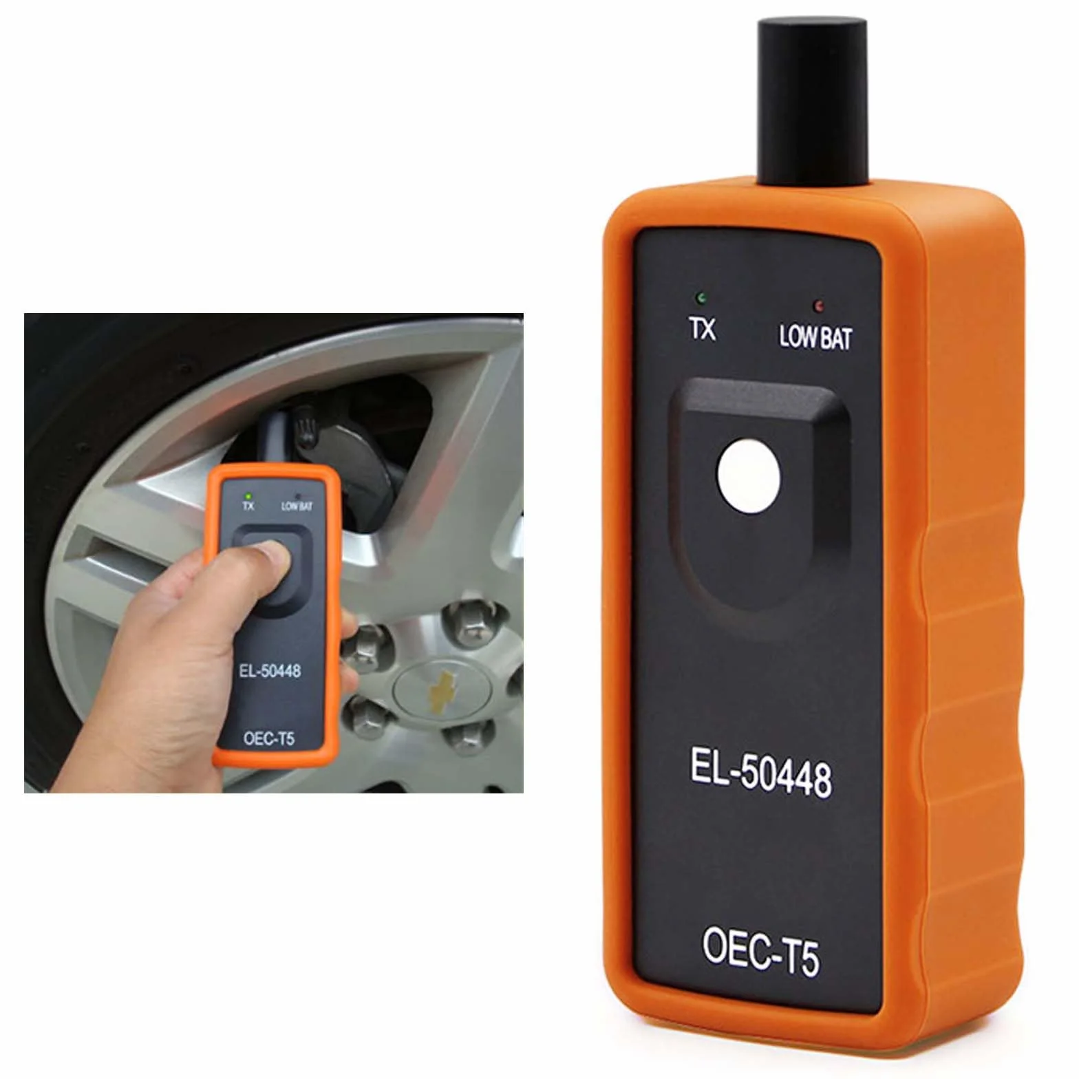 Colexy Narzędzie do resetowania TPMS Dokładny pomiar, narzędzie do ponownego uczenia się czujnika EL-50448 OEC T5, łatwe w użyciu narzędzie do zmiany czujnika, części samochodowe