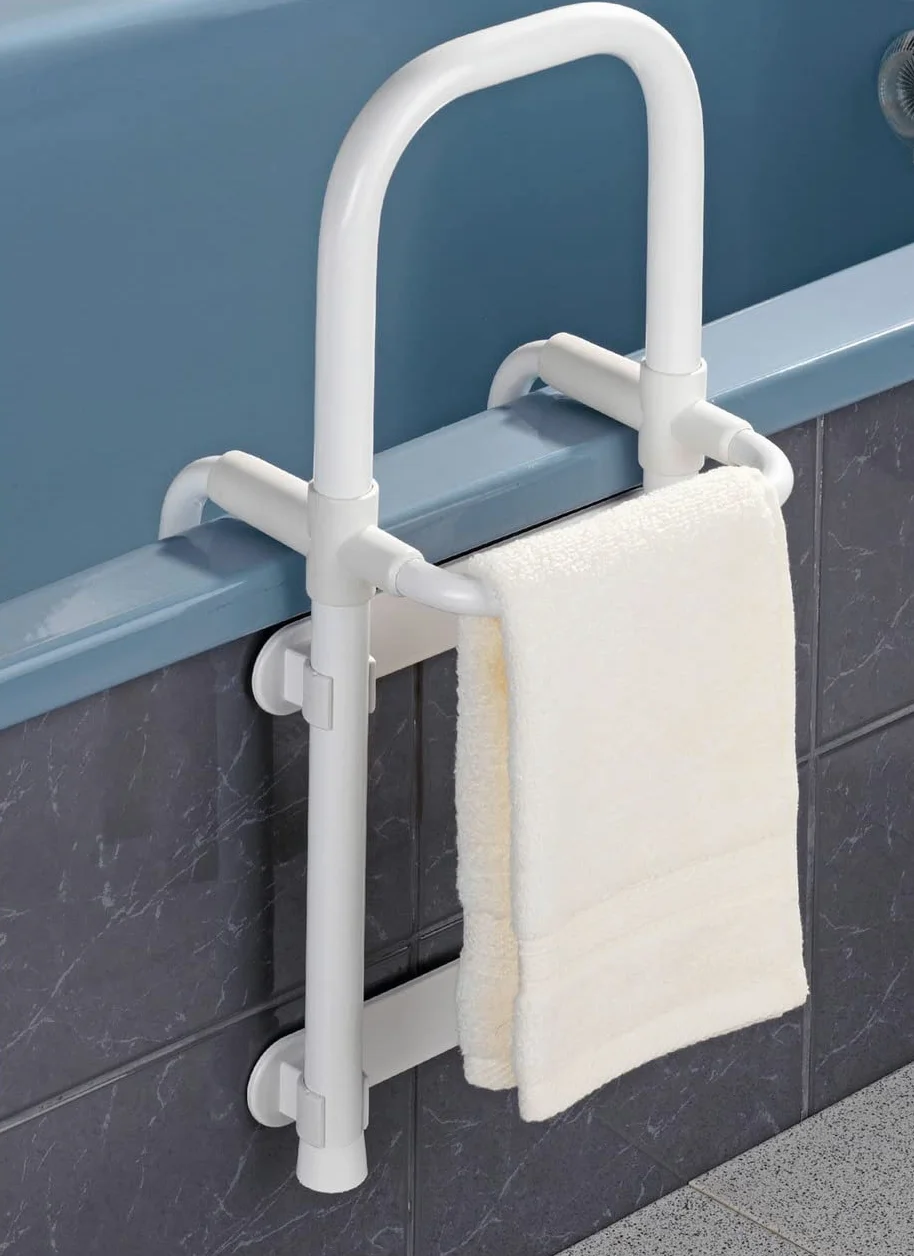 WENKO szyna bezpieczeństwa do wanny Secura regulowana 120 kg aluminium 23 x 52,5 x 24,5 cm biała