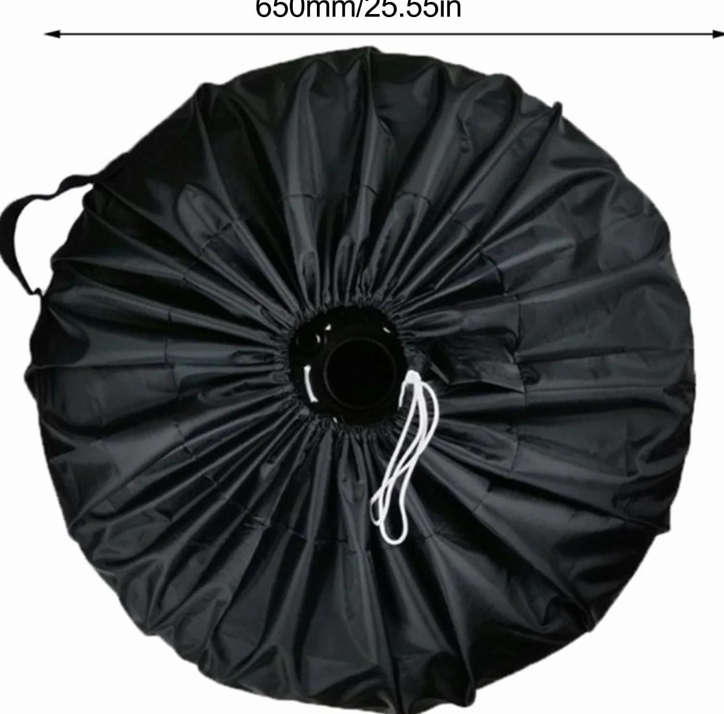 Torba na opony, worki na opony, pokrowiec na opony, wodoodporna, pyłoodporna, pokrowiec na koła do przyczepy, kampera, ciężarówki, SUV, średnica 65 cm, czarna, z uchwytem
