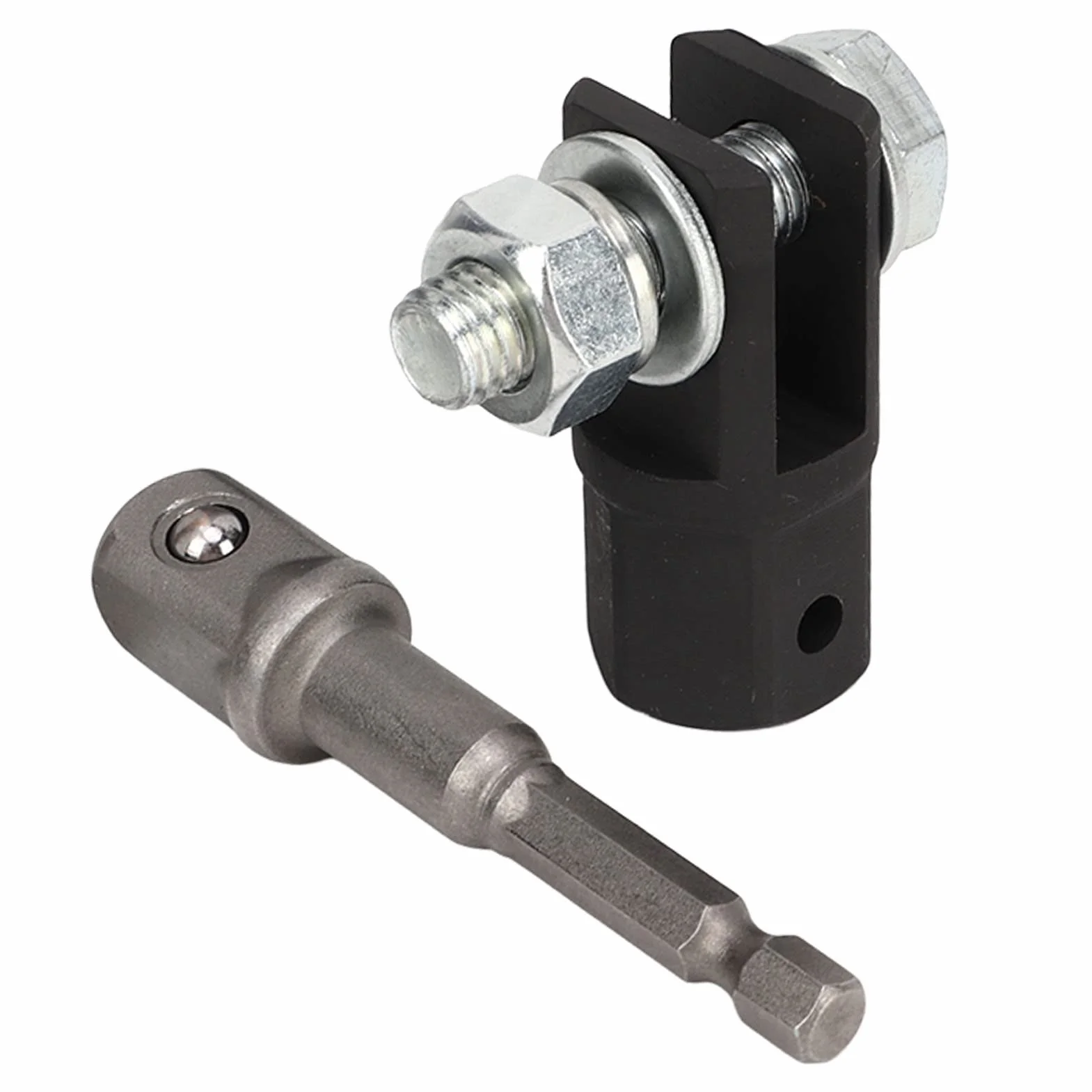 EVGATSAUTO Samochodowy adapter podnośnika nożycowego, adapter wiertarski 1/2 cala do gniazd nożycowych z podwójnym otworem