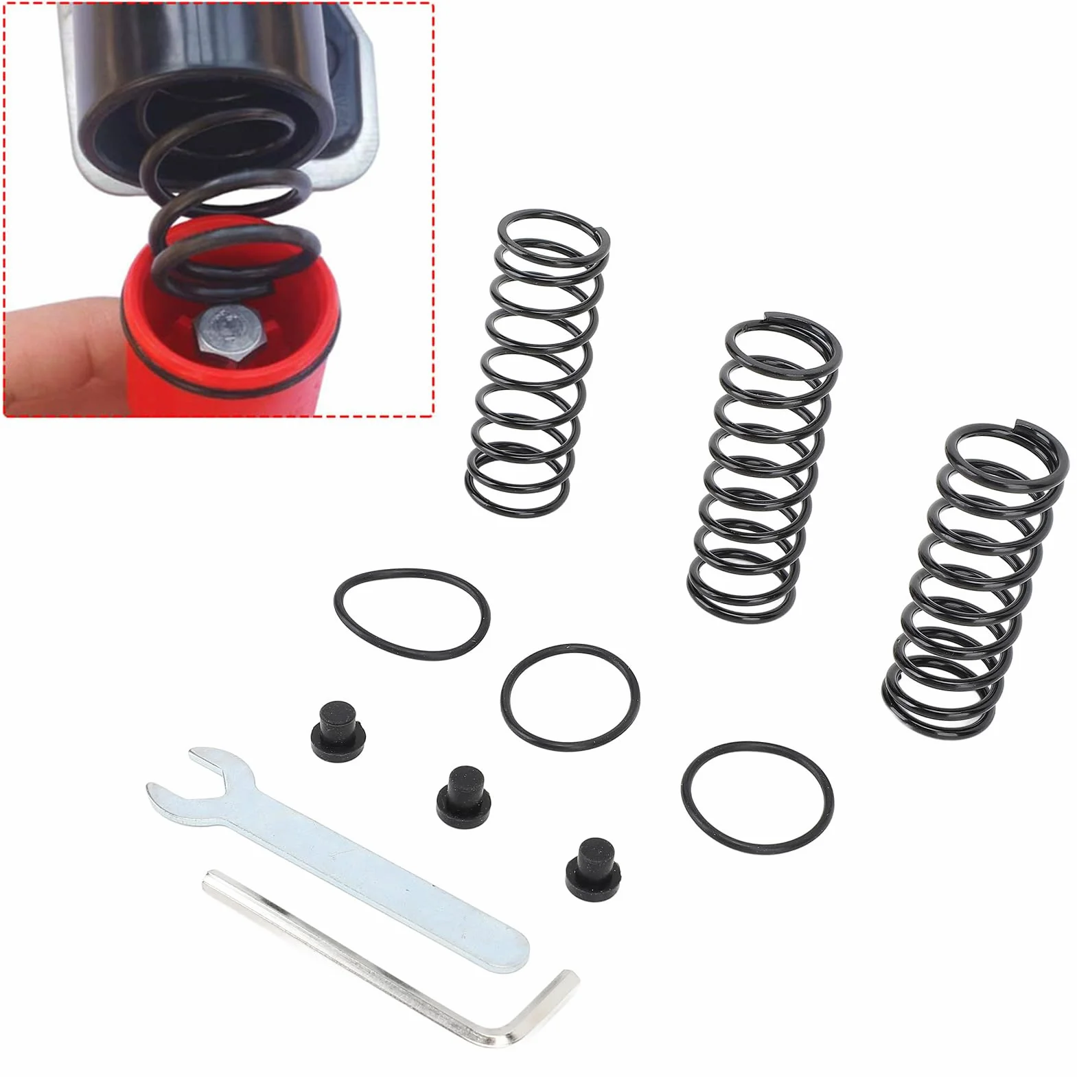 KIMISS Zestaw Sprężyn Powrotnych Podpórki Motocyklowej Metalowa Czarna do Logitech G25 G27 G29 G920 Racing Wheel Pedał Hamulca