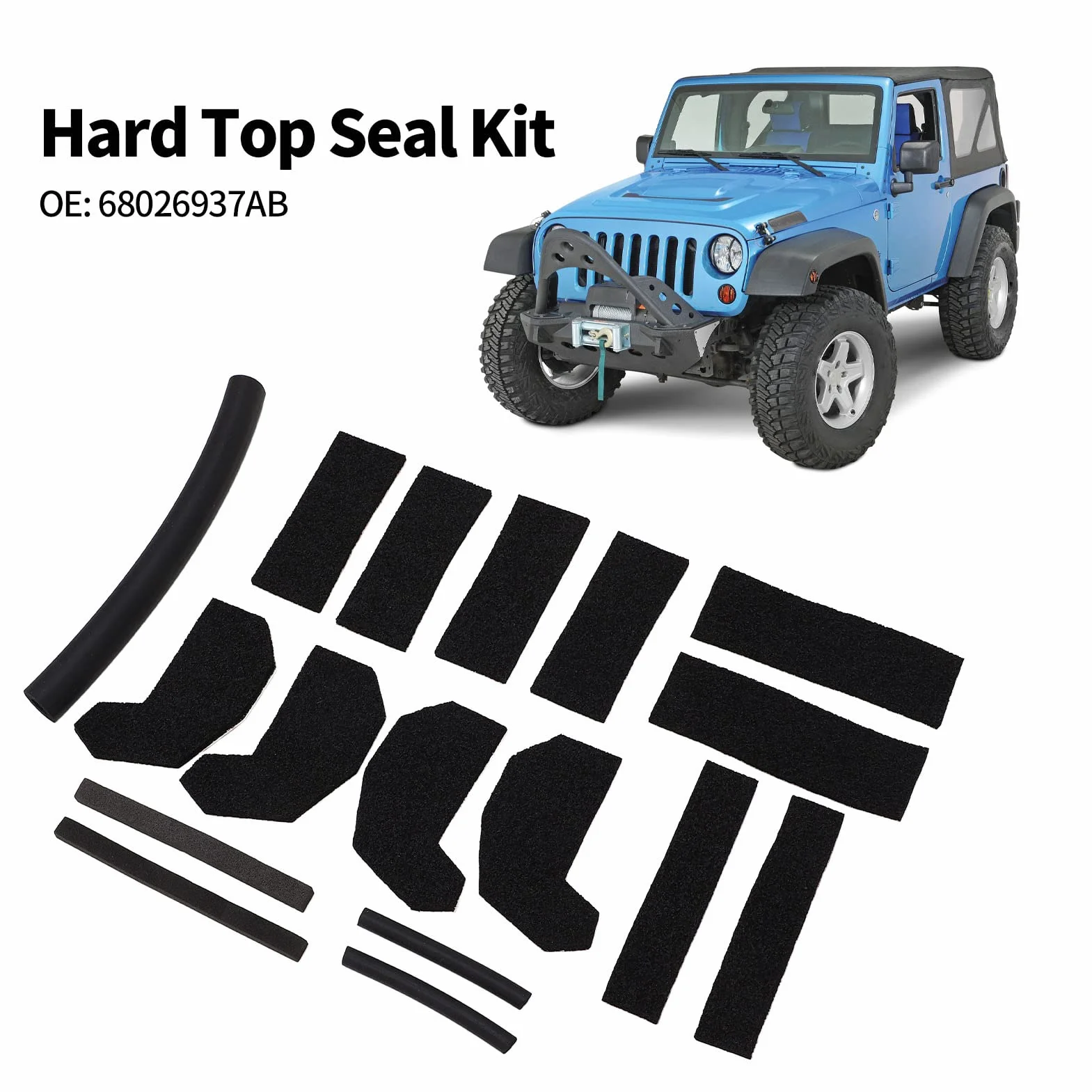 Zestaw Uszczelek Hardtop 68026937AB Mocne Uszczelnienie Profesjonalna Blokada Pianki Hardtop do Wrangler JK