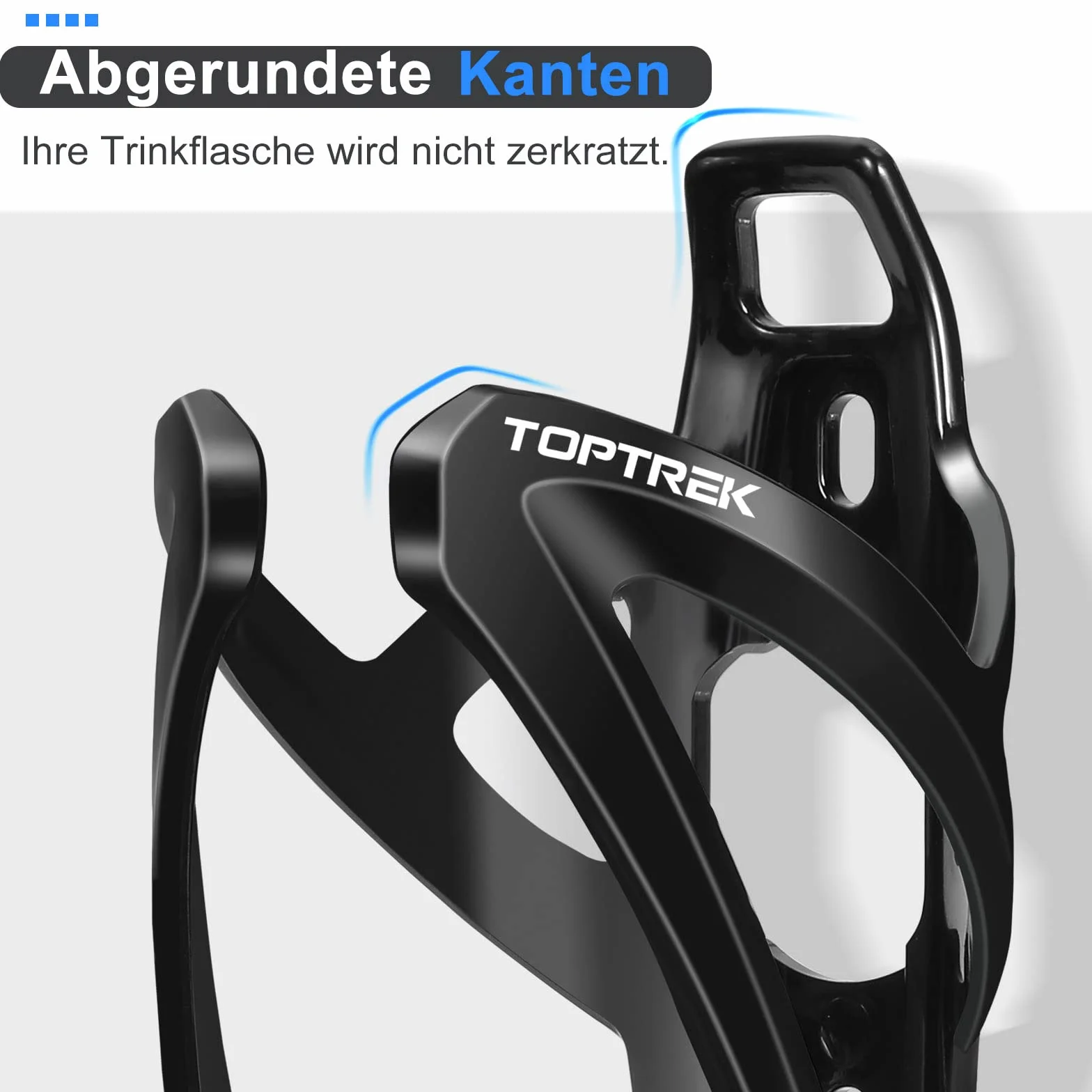 toptrek Uchwyt na butelki rowerowe, gradient kolorów, 36 g, lekki uchwyt na butelkę z wodą, do rowerów MTB, wyścigowych, górskich