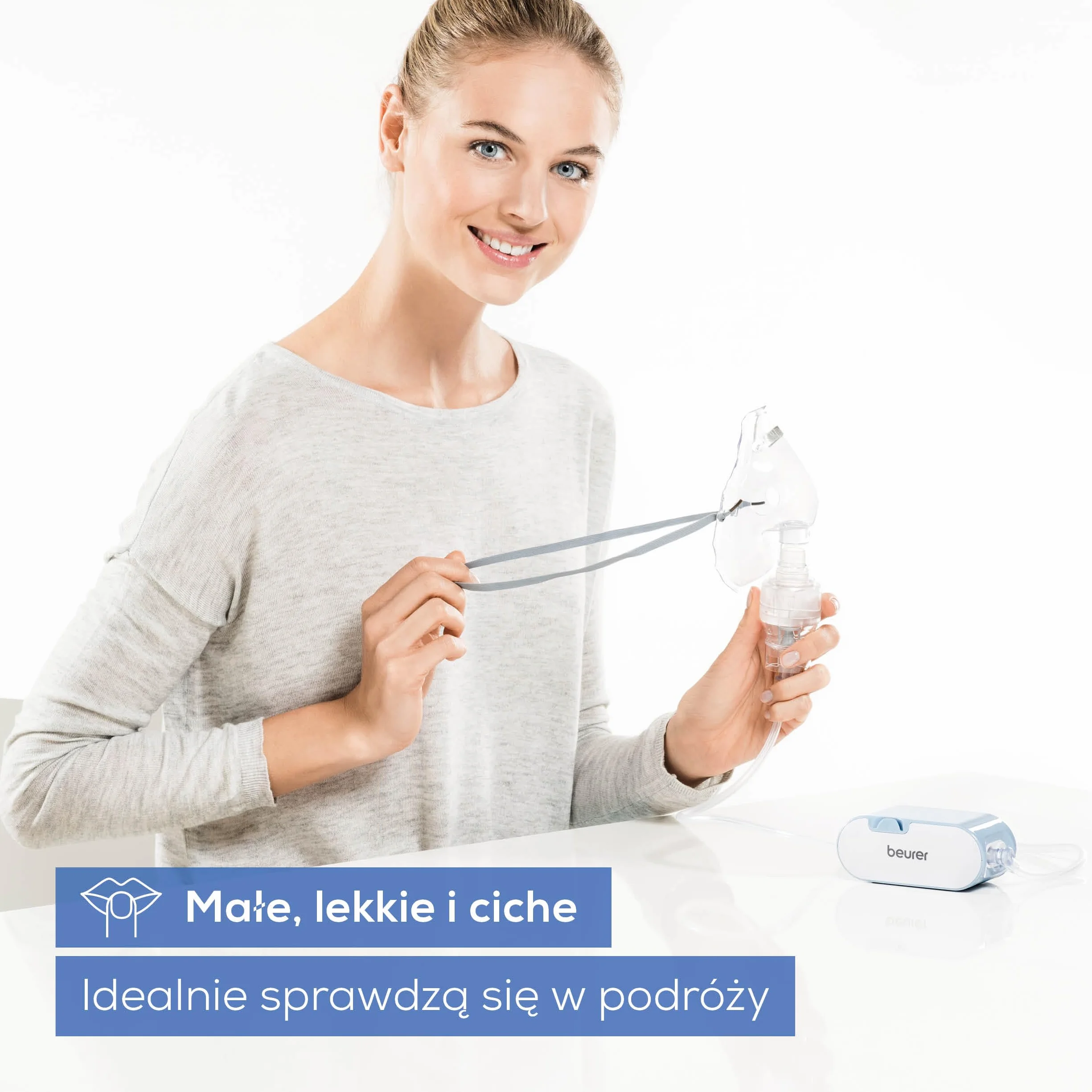 Beurer IH 60 Inhalator przenośny z akumulatorem, technologia sprężonego powietrza