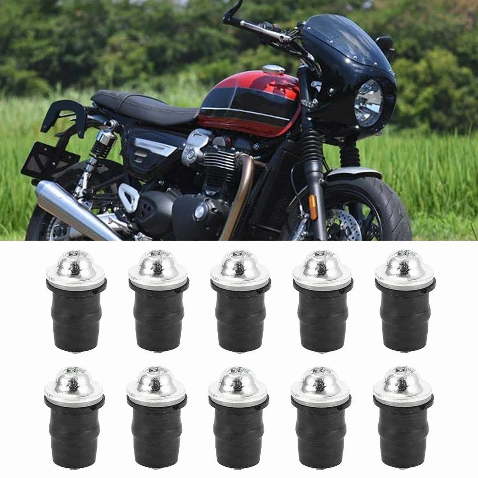 Śruby przedniej szyby-KIMISS M5 Wewnętrzne śruby sześciokątne przedniej szyby do uniwersalnej przedniej szyby motocykla, zestaw do montażu przedniej szyby (10 sztuk) (srebrny)