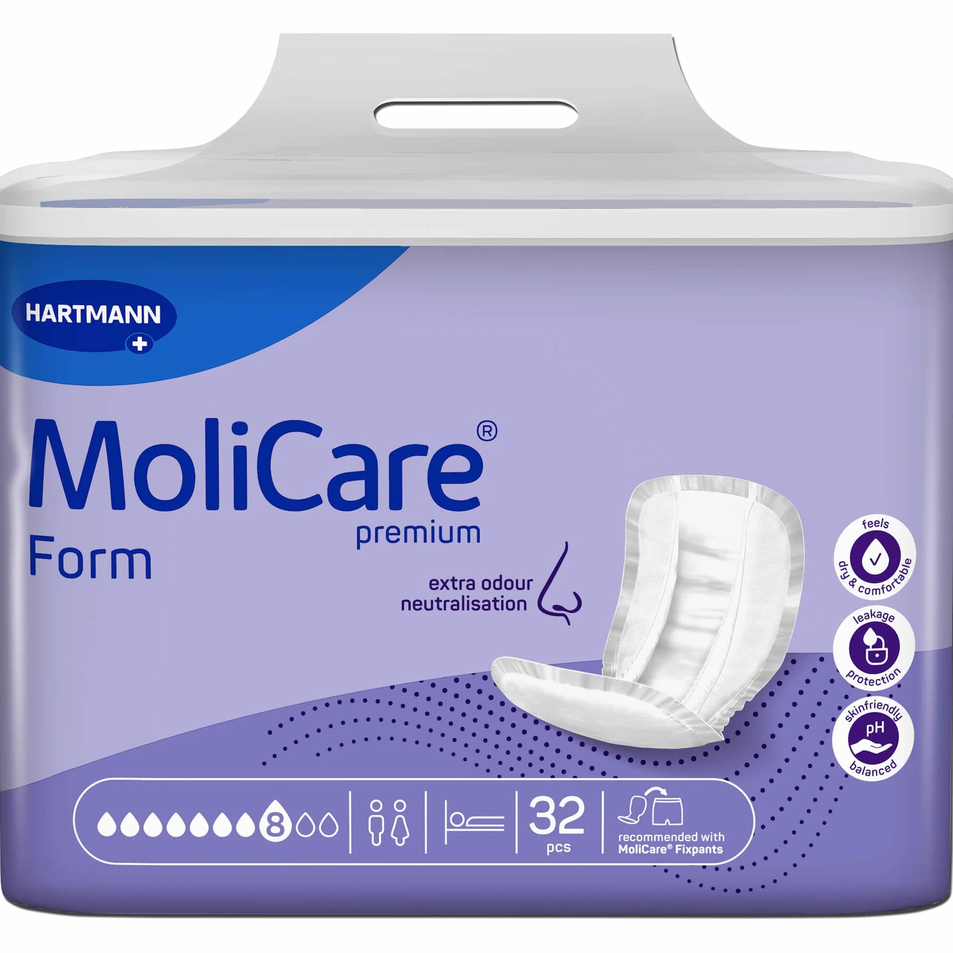 Molicare Kształt premium 8 kropli dla ciężkich nietrzymania moczu 32 sztuki
