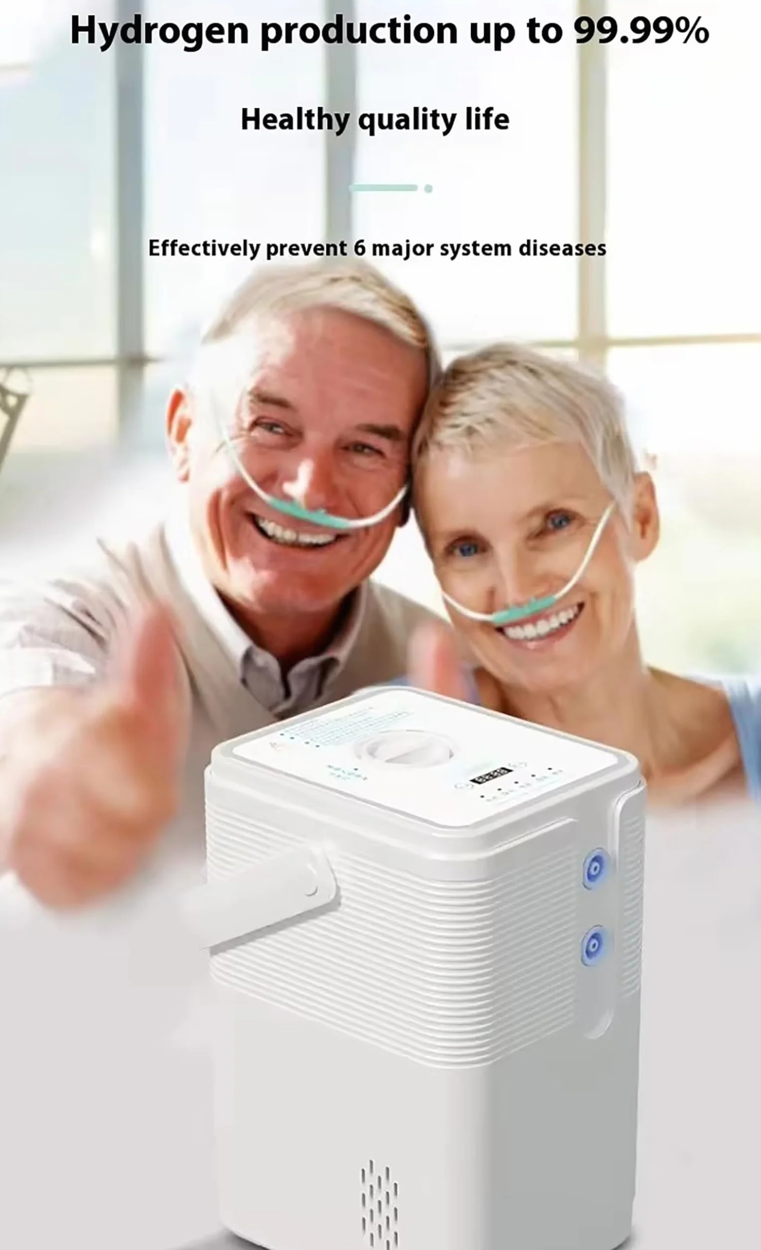 Inhalator wodorowy dwuportowy 450 ml/min 99,99% czystości PEM
