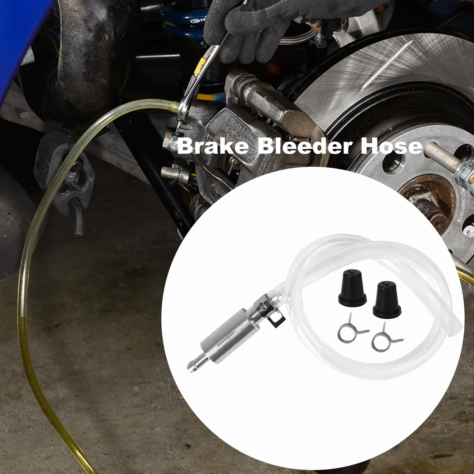 Brake Bleeder Hose, Single Way Check Valve Bleeders Tube, 30g Hydraulic System Deflating Tool for Car, Motorbike, SUV Brake Fluid Maintenance and Garage Repair Use