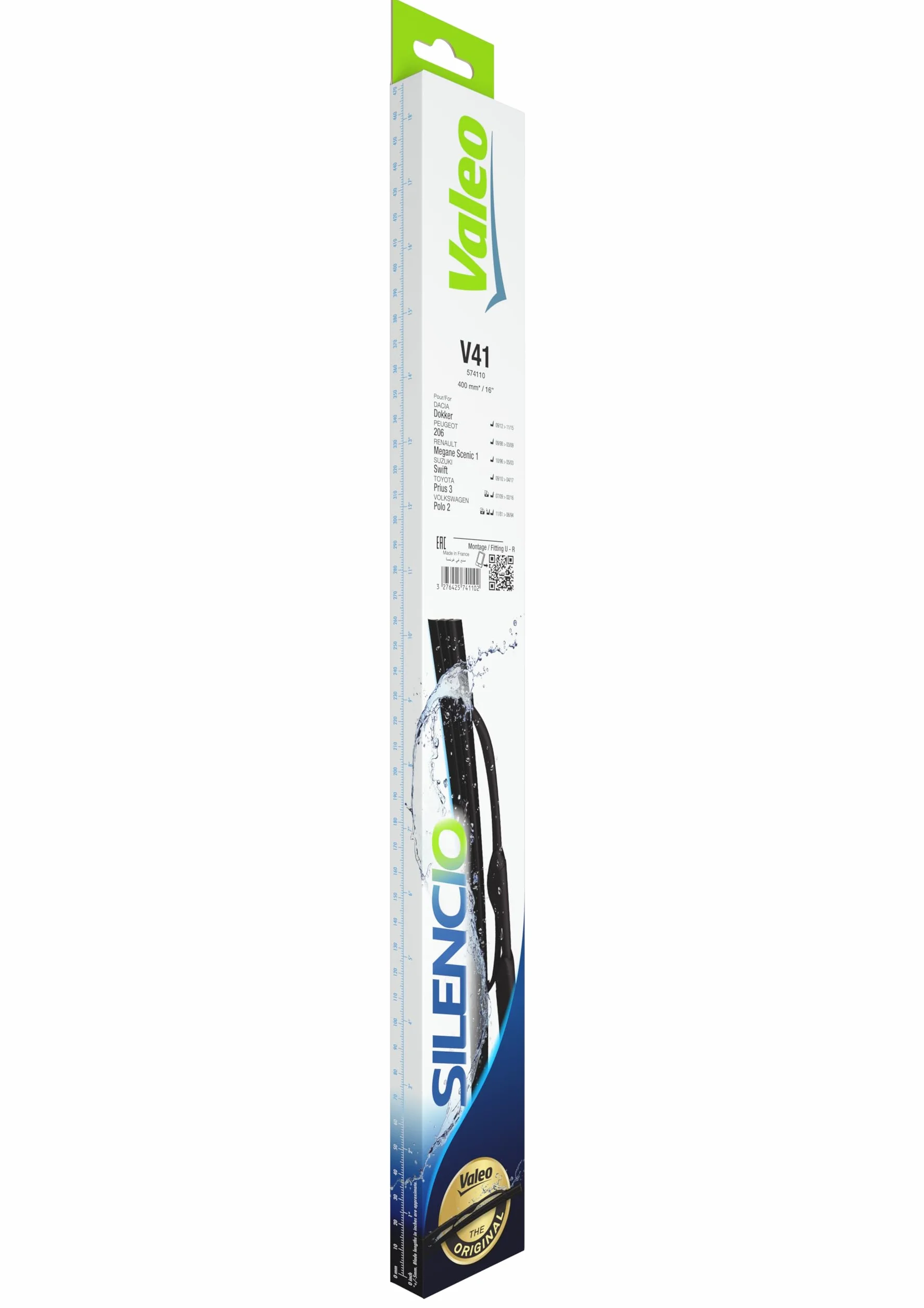 VALEO Silencio Wycieraczka Przedniej Szyby 400mm V41 Konwencjonalna 574110