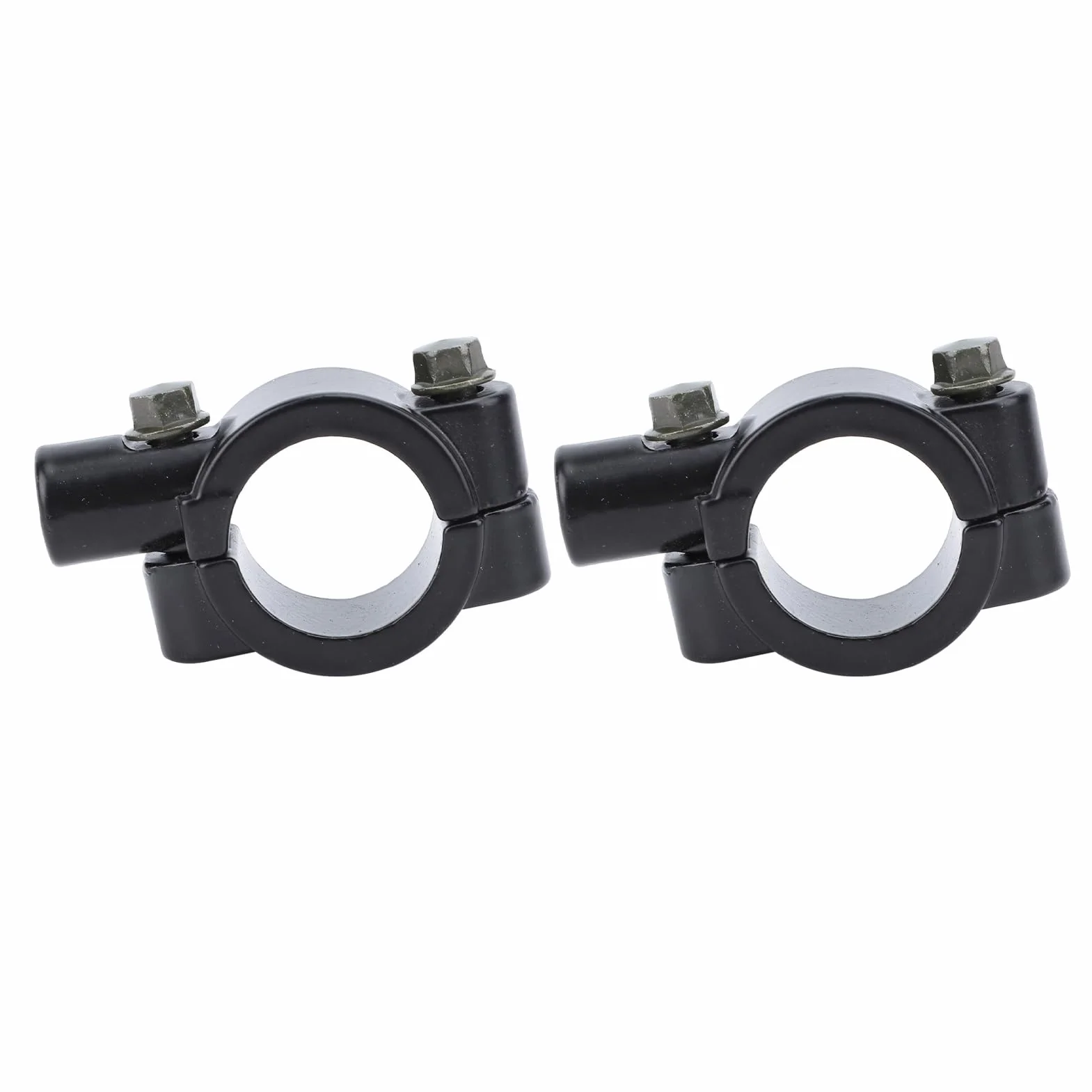 2 szt. 25mm Uniwersalna Kierownica Motocykla Uchwyt do Mocowania Lusterka Adapter Zaciskowy do Motocykli, ATV, Skuterów i Rowerów Niestandardowych (Czarny M10)