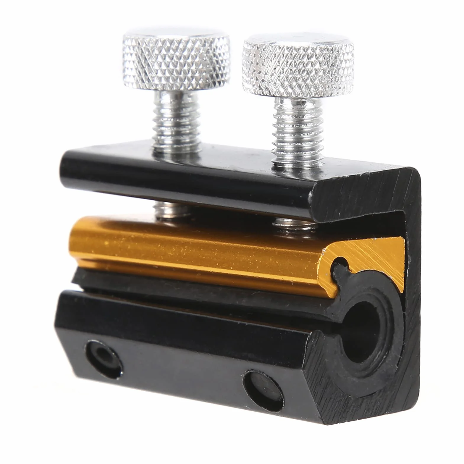 Dioche Kabel do Smarowania Kabli Motocykl Podwójny Kabel Olejarka Smarownica do ATV z modyfikacją aluminiową i gumową Pasuje 25D + DM2 (czarne złoto)