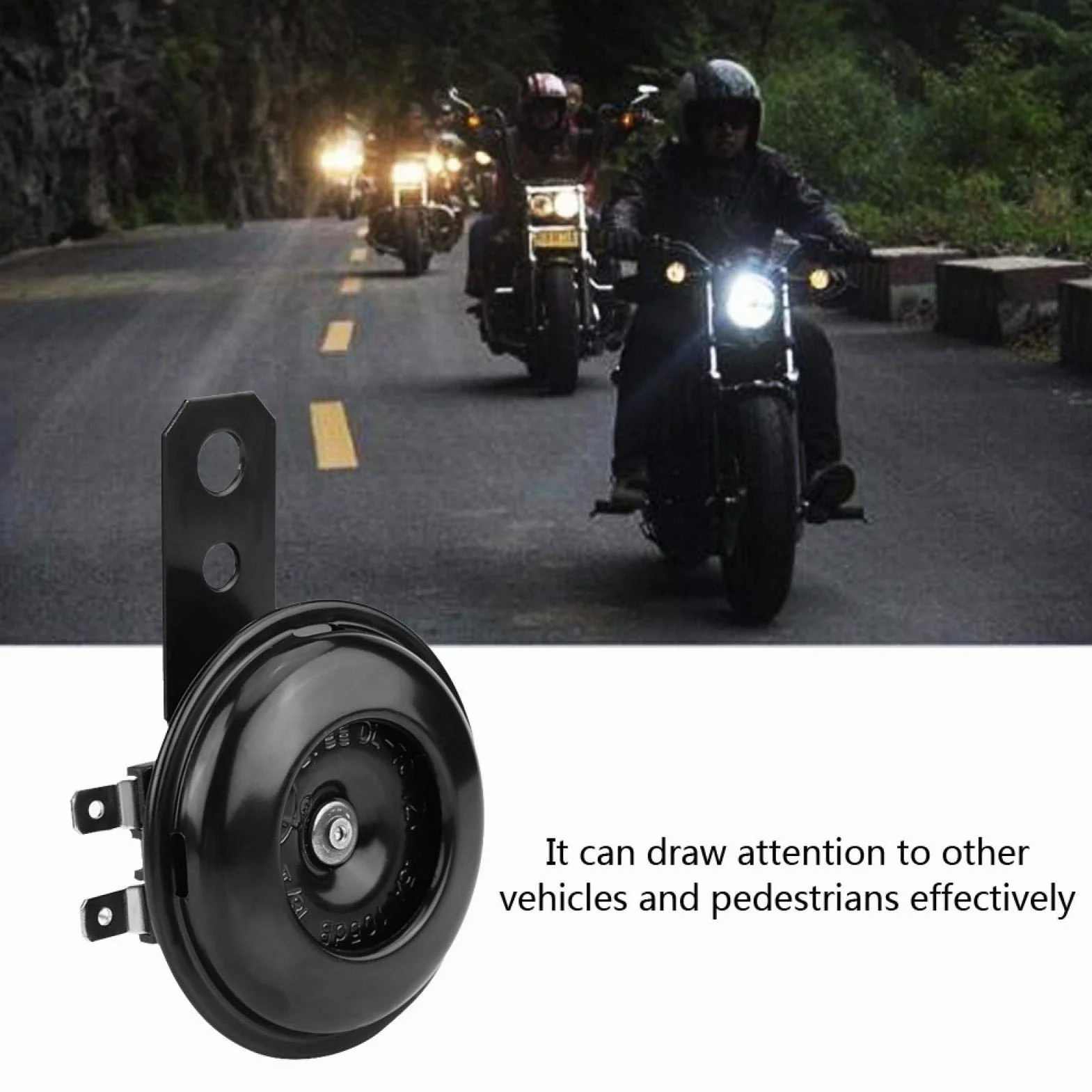 Róg motocyklowy, Fydun Universal Motorcycle Round Speaker Wodoodporny elektryczny róg do skutera Motorower Dirt Bike