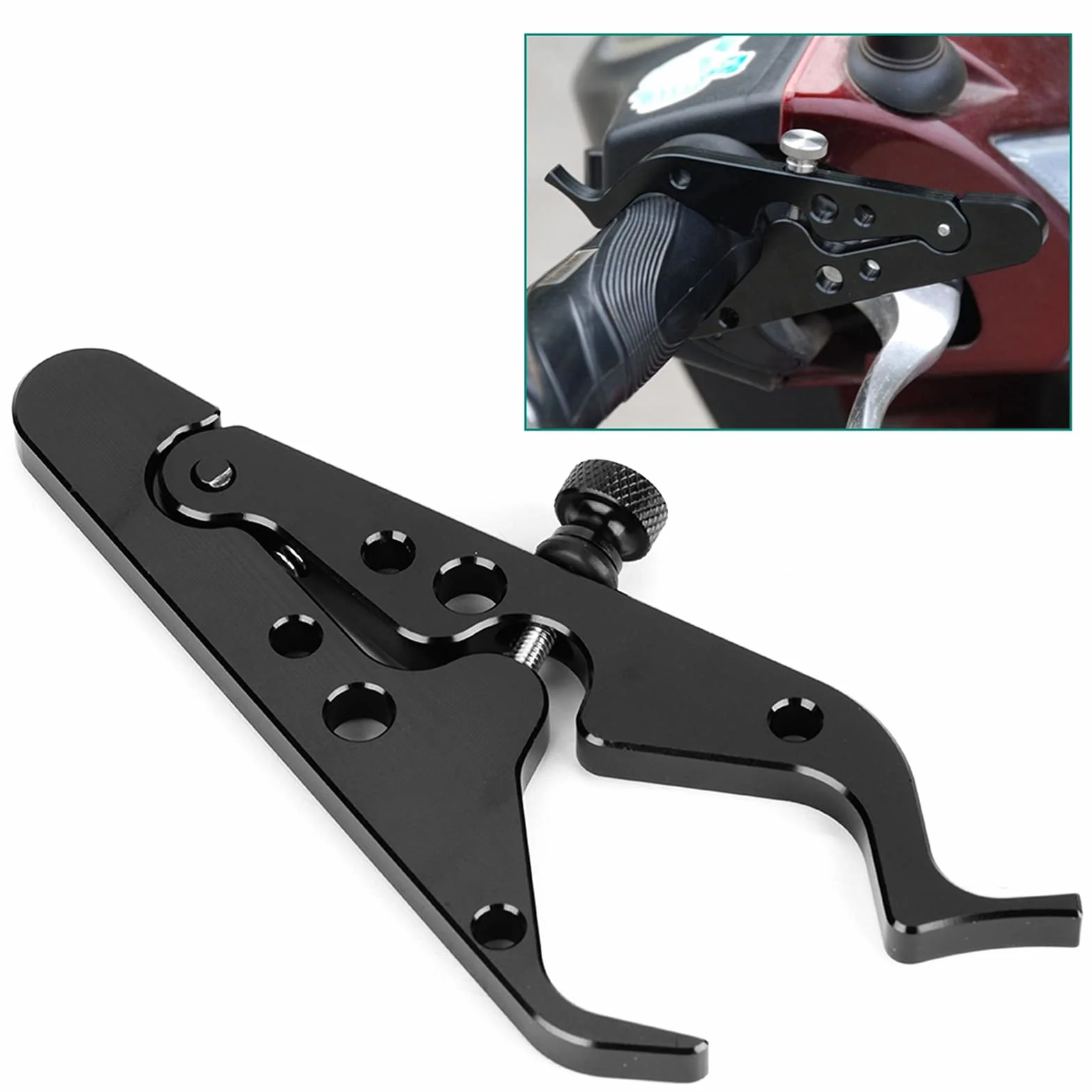 135*45mm Uniwersalny Tempomat Motocyklowy, Tempomat Motocyklowy Asystent Przepustnicy, Kierownica Motocykla Narzędzie Wspomagające Sterowanie Zaciskiem Przepustnicy dla Większości Motocykli Sportowych
