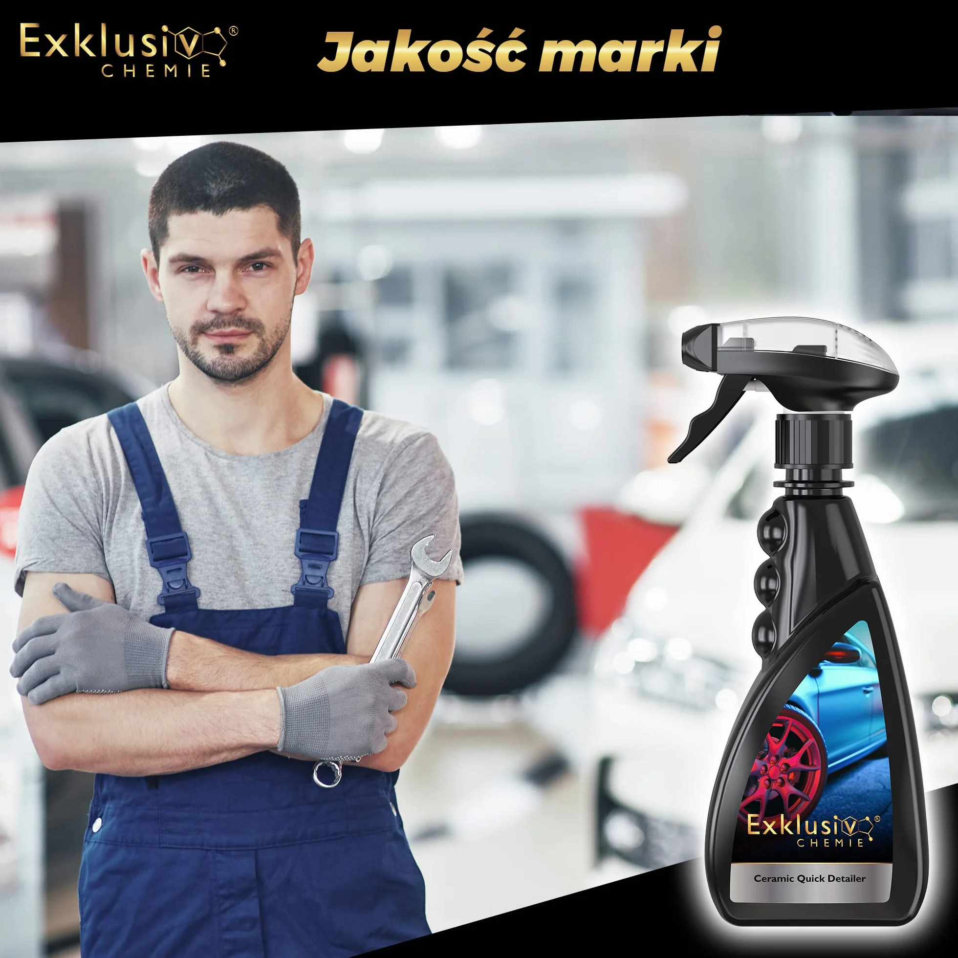 Exclusiv Chemie® Ceramic Quick Detailer | Dry Cleaner | Paint Care with Ceramic Technology | Zapewnia ekstremalną gładkość lakieru | 500 ml