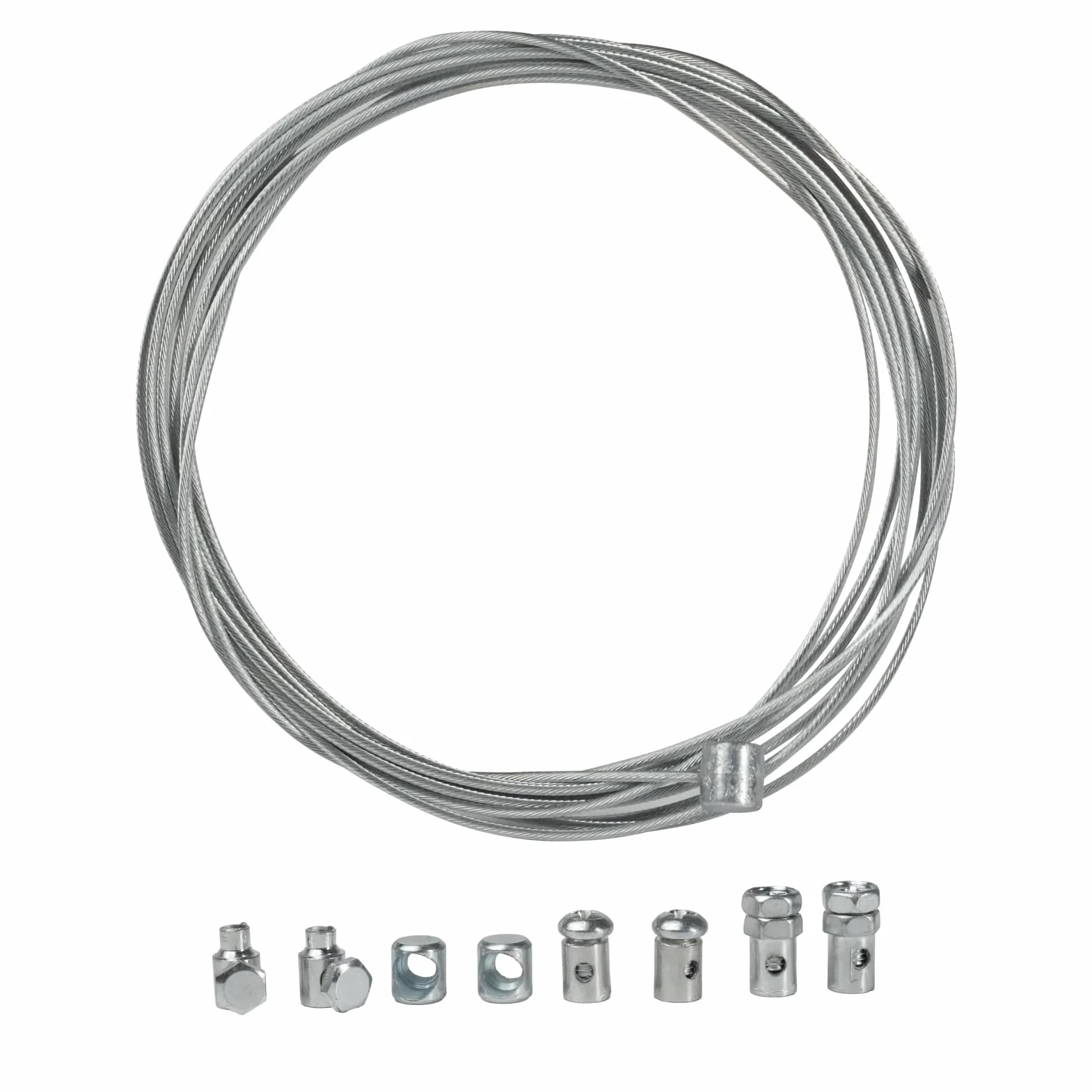Uniwersalny kabel przepustnicy 2,5 m Ø1,2 mm z gniazdem wtykowym, do gaźnika, uchwytu gazowego do skuterów i skuterów 50 cm3 (silnik AM6/GY6)