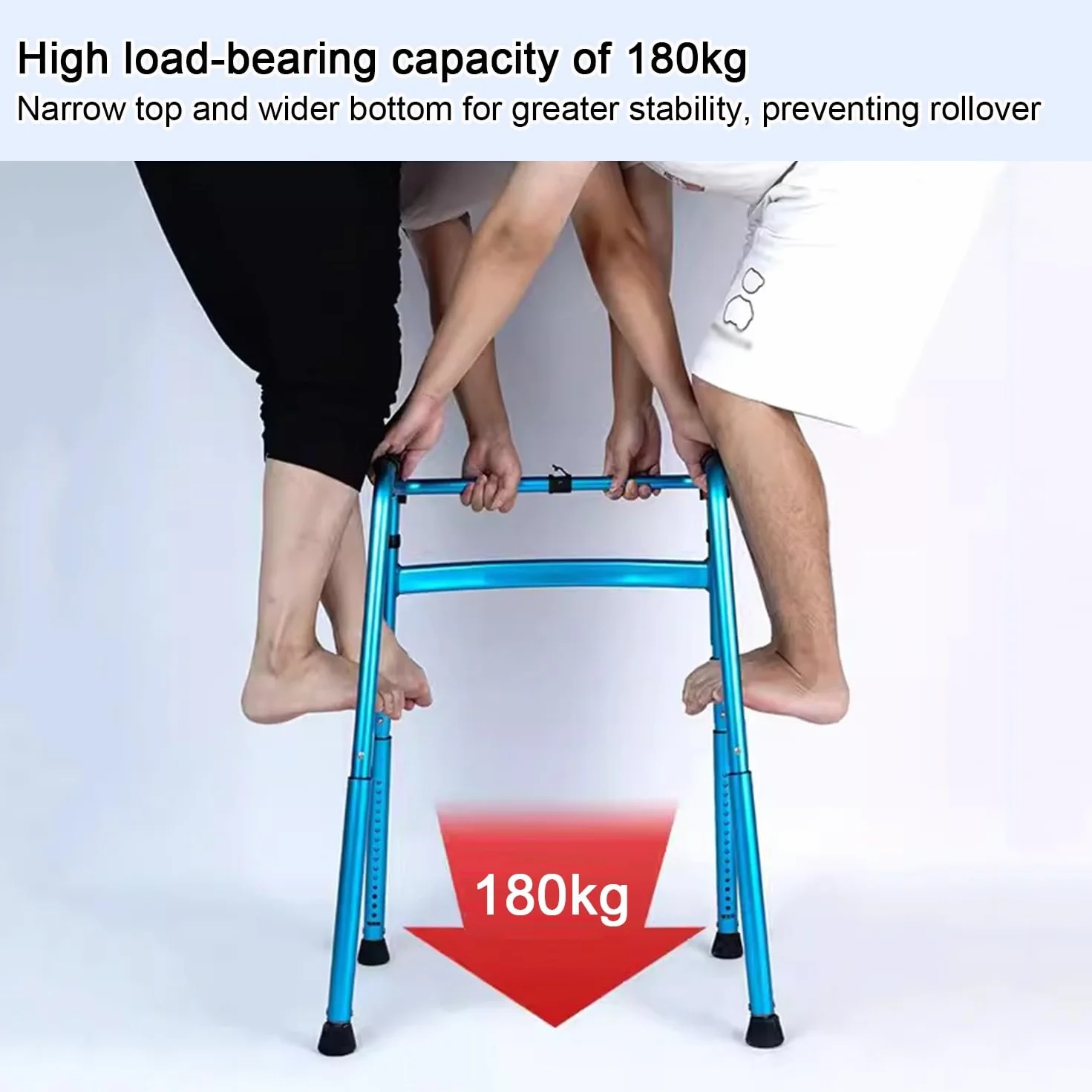 Aluminium Foldable Walking Frame Stair Climbing Aid Adjustable Height