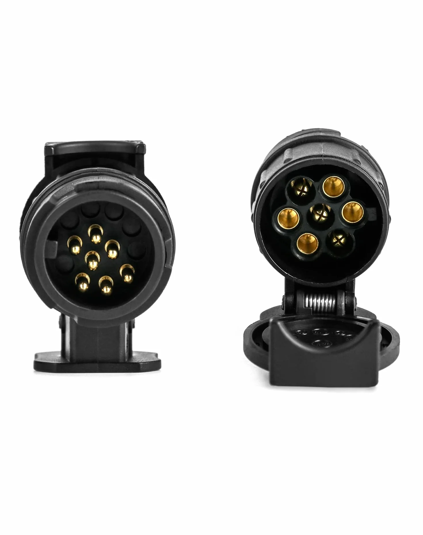 QWORK® Adapter 13 do 7 pinów, 12V wodoodporny adapter przyczepy 13 do 7 do sprzęgu przyczepy