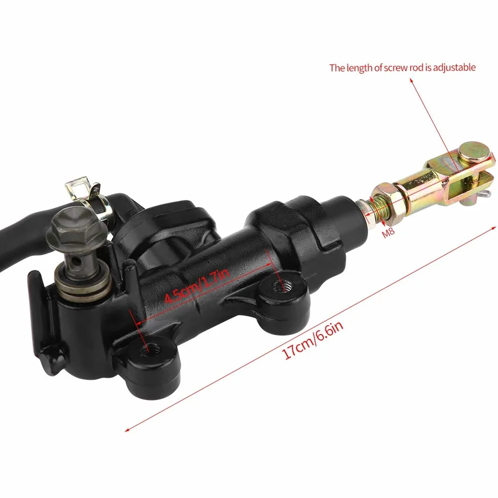 KIMISS Pompa hydrauliczna tylnego hamulca nożnego z zbiornikiem for SUZUKI GSXR 600 750 1000 1300 | Cylinder główny hamulca | Wysoka wydajność